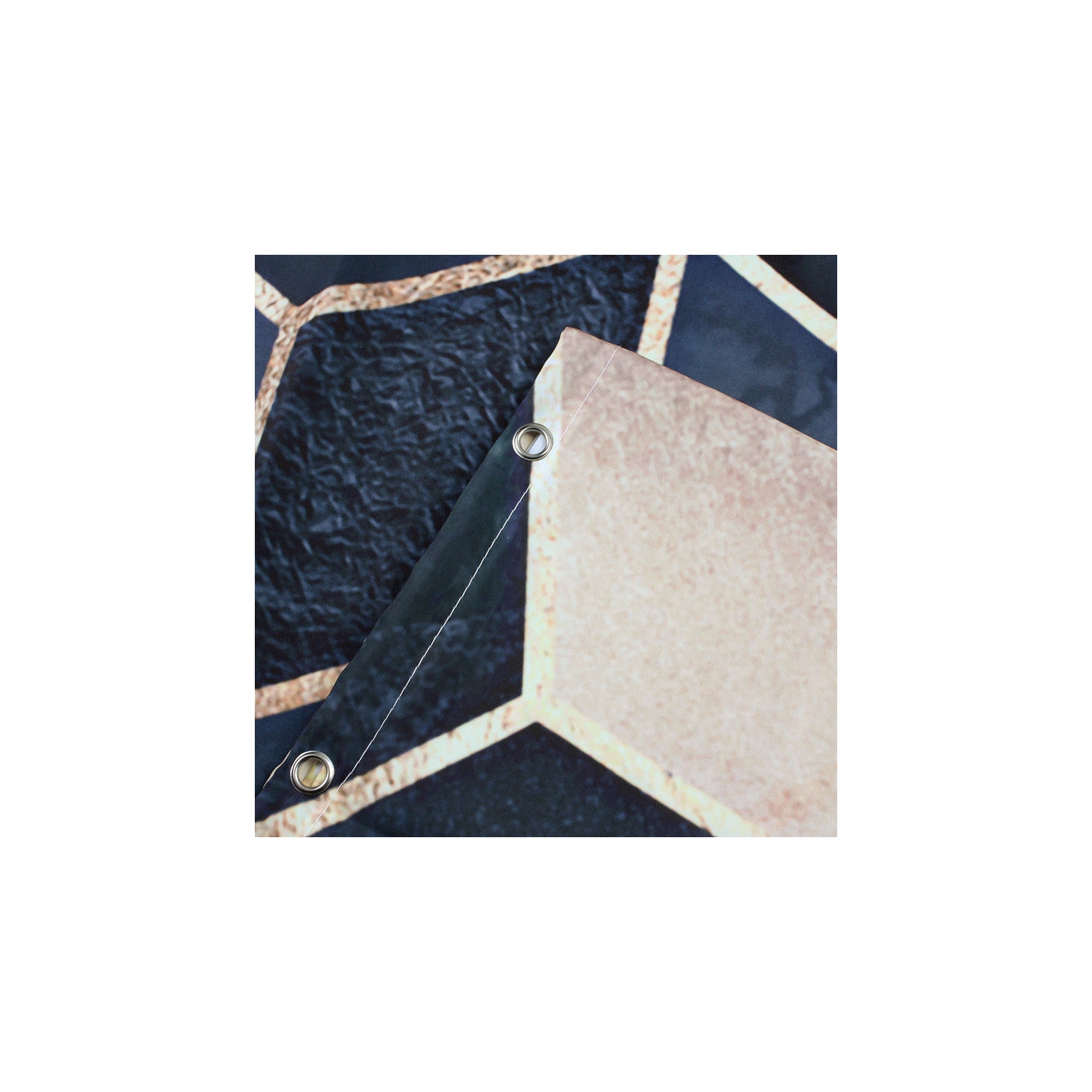 Rideau de douche en tissu à motif damier de PANDACO (72 x 72 po)