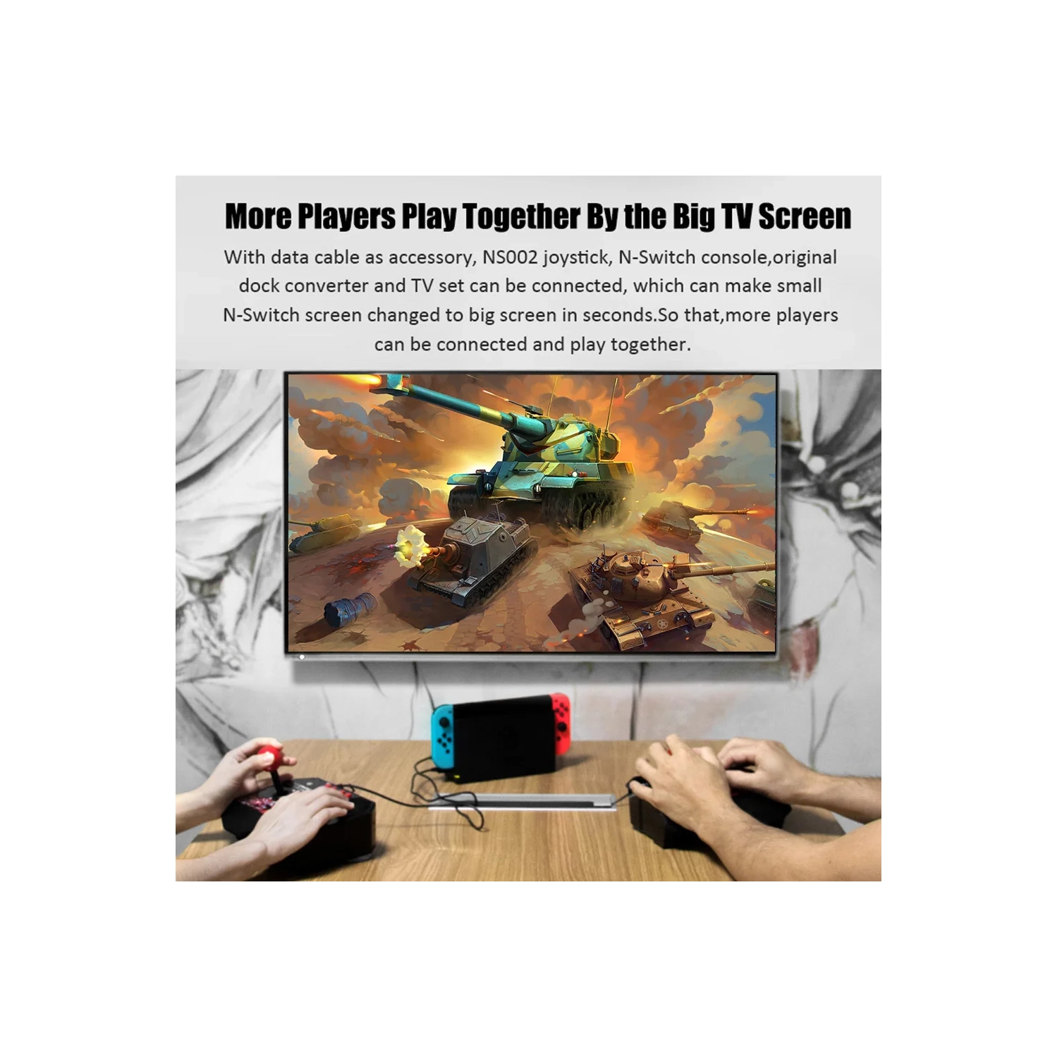 Manette Switch Manette 4-en-1 USB avec fil Joystick Retro Arcade Station Turbo Console de jeu Joystick manette de combat pour PS3 Switch PC Android TV