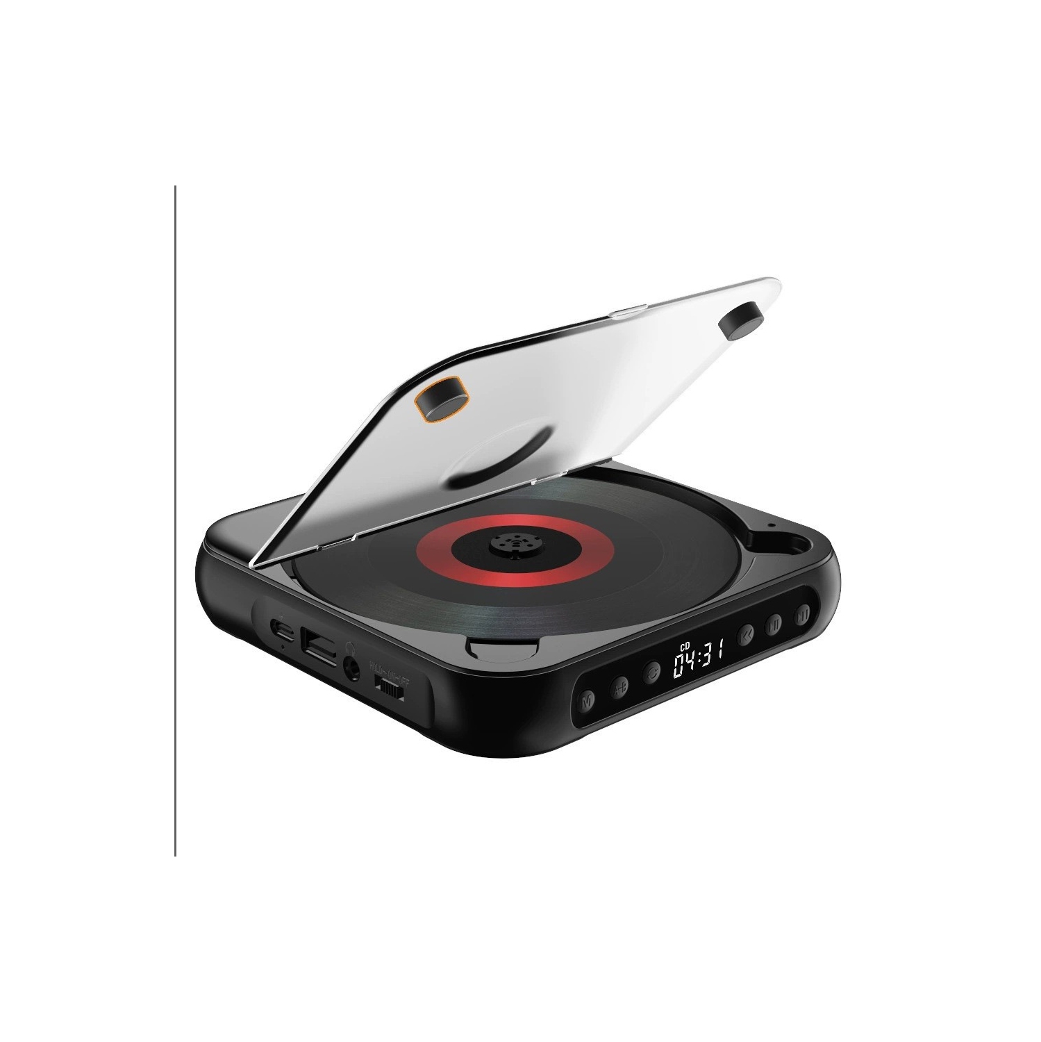 Mini lecteur CD portatif, lecteur d'album, haut-parleur, répéteur pour l'enseignement précoce, lecteur CD Bluetooth sans fil à domicile, format 5DC -