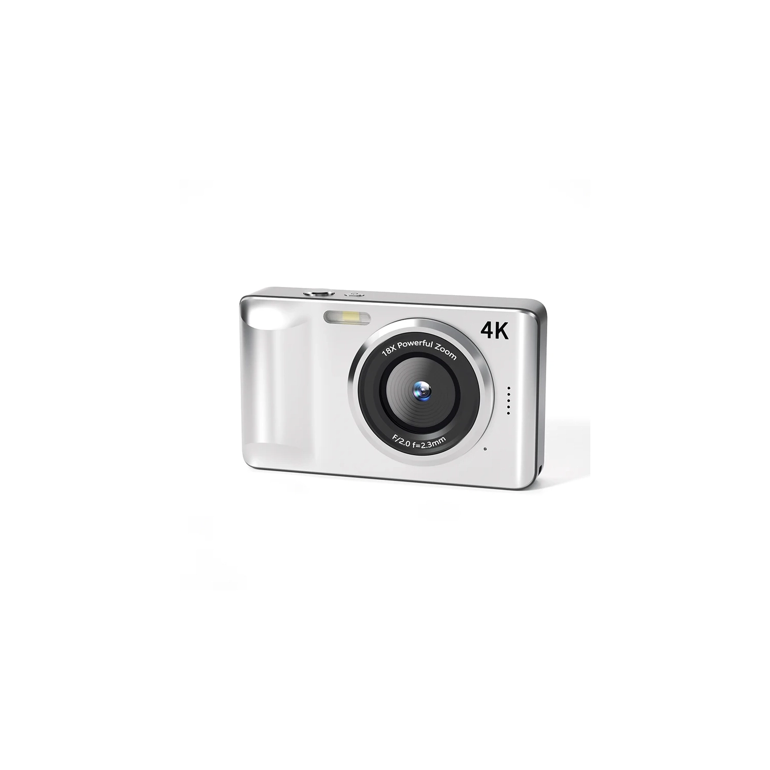 64 million pixels-4K HD video recording 2.8-inch large screen student digital camera CCD camera CCD camera-128G memory card for camera + camera silver