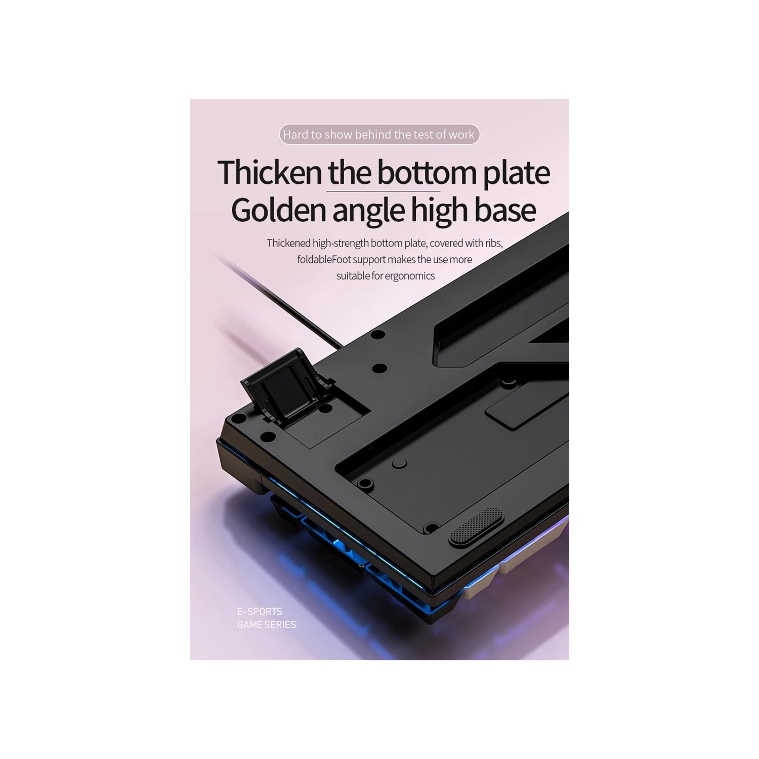 Gaming wired keyboard mixed color luminous mechanical feel desktop computer accessories 104-key RGB backlight-purple-white