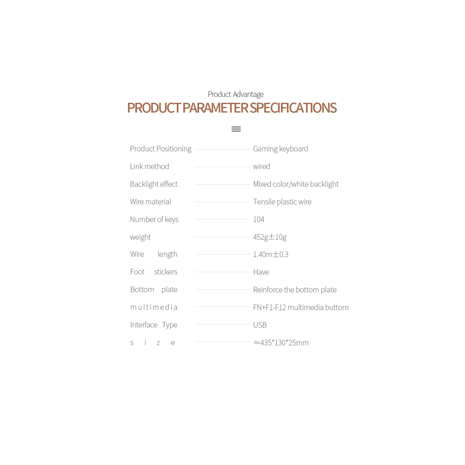 Gaming wired keyboard mixed color luminous mechanical feel desktop computer accessories 104-key RGB backlight-purple-white