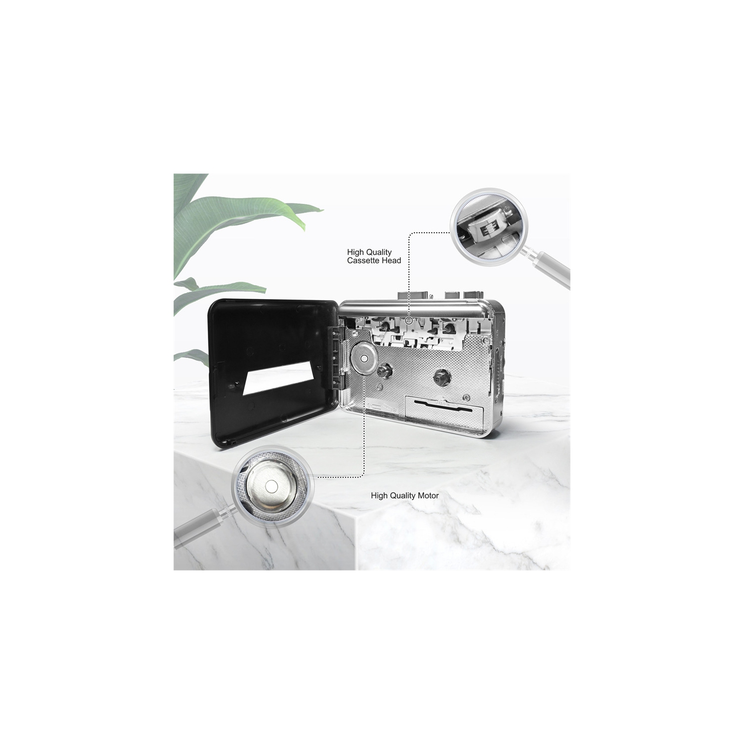 303 lecteur de cassettes et de cassettes externes nostalgiques à l'ancienne Lecteur de cassettes Walkman stéréo - lecteur de cassettes externes noir