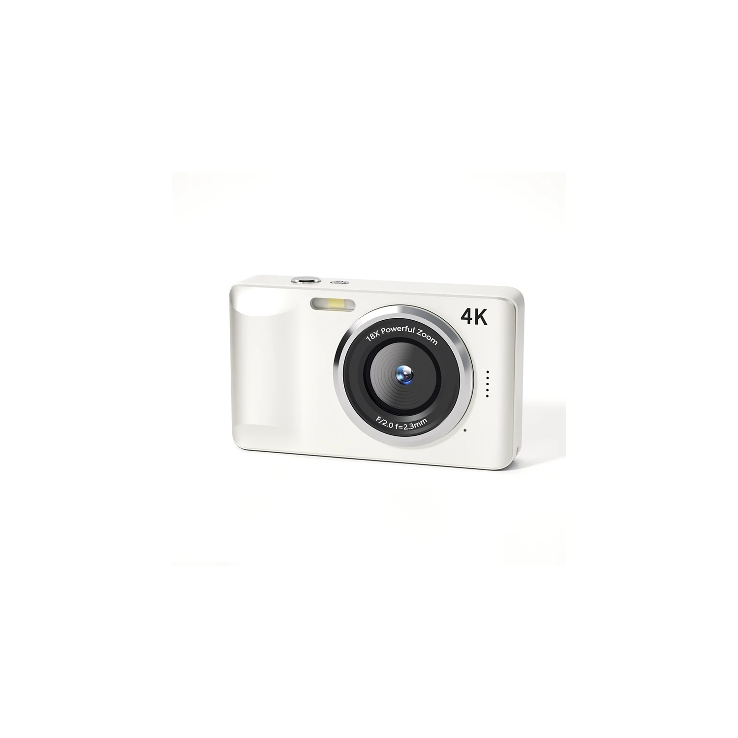 64 million pixels-4K HD video recording 2.8-inch large screen student digital camera CCD camera CCD camera-128G memory card for camera + camera white