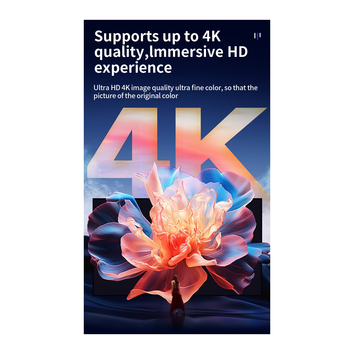 Home HD Portable Support 1080p Chargeur portable Mini projecteur de cinéma maison portatif d'extérieur - Noir