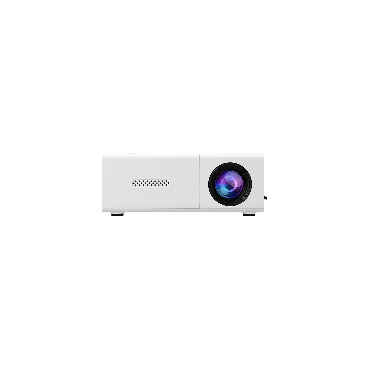 Nouveau Mini projecteur Home HD 1080PLED Portable Projecteur Téléphone portable Même écran - Blanc