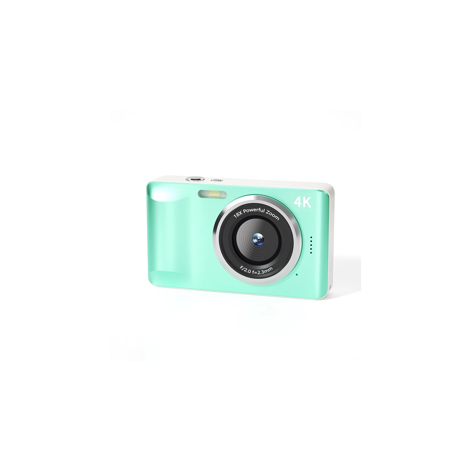 64 million pixels-4K HD video recording 2.8-inch large screen student digital camera CCD camera CCD camera-128G memory card for camera + camera green