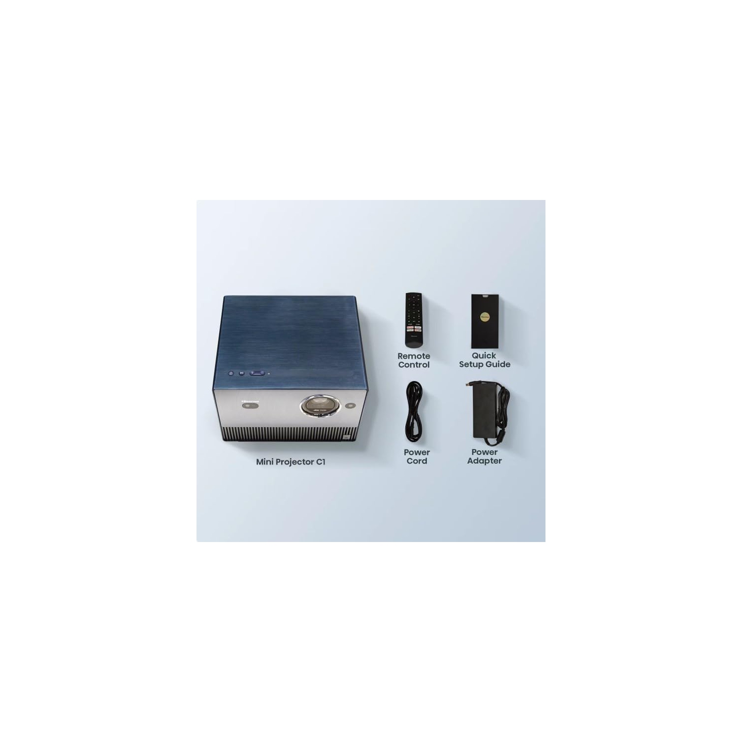 Open Box - Hisense C1 4K UHD Portable Mini Projector up to 300" - Black