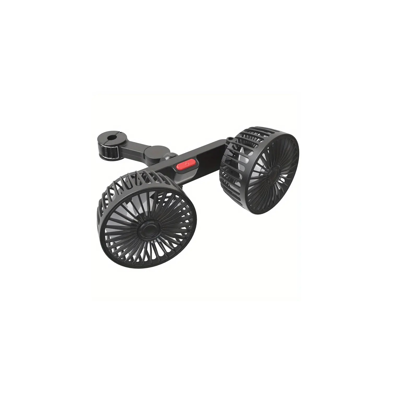 Ventilateur de siège arrière de voiture&nbsp;: Rotation sur 360°, 3 vitesses réglables, mini ventilateur USB puissant pour caravane de bateau de VR