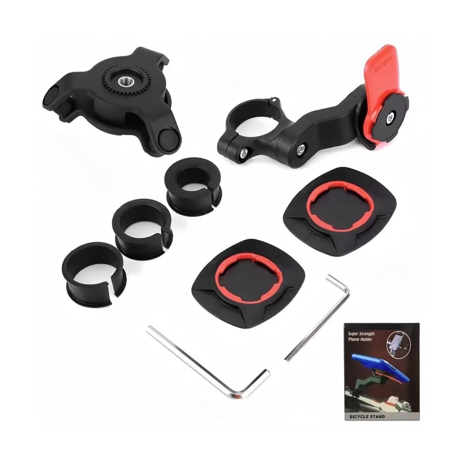 Support PRO pour guidon de moto pour iPhone, téléphone intelligent Galaxy et Pixel de Samsung, support de guidon mobile pivotant à 360° pour vélo