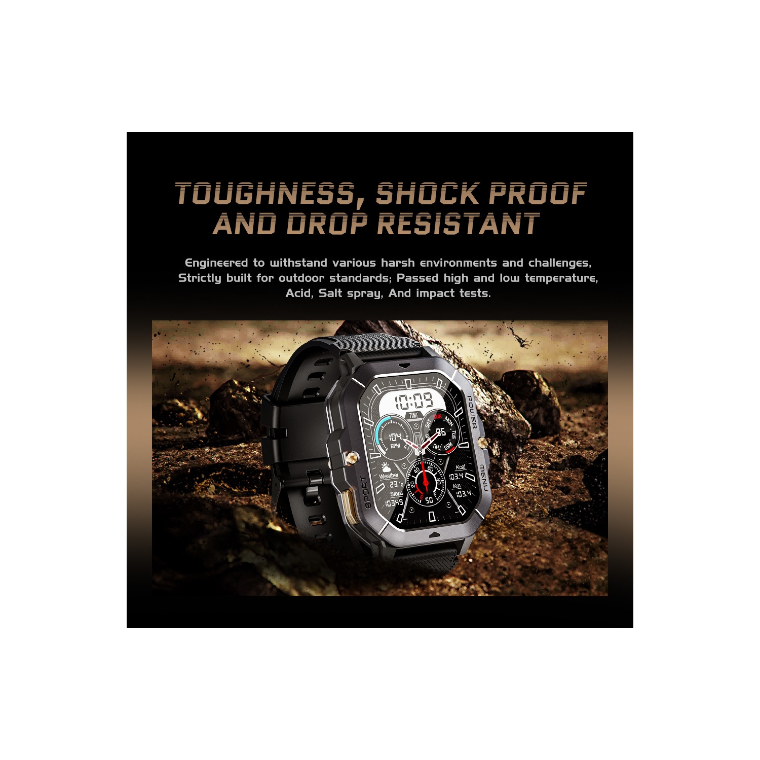 Montre intelligente pour hommes, montre intelligente 2,02&nbsp;po avec appels Bluetooth, montre intelligente avec notifications de message/moniteur