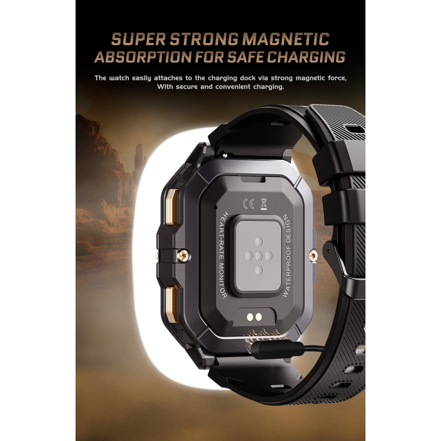 Montre intelligente pour hommes, montre intelligente 2,02&nbsp;po avec appels Bluetooth, montre intelligente avec notifications de message/moniteur