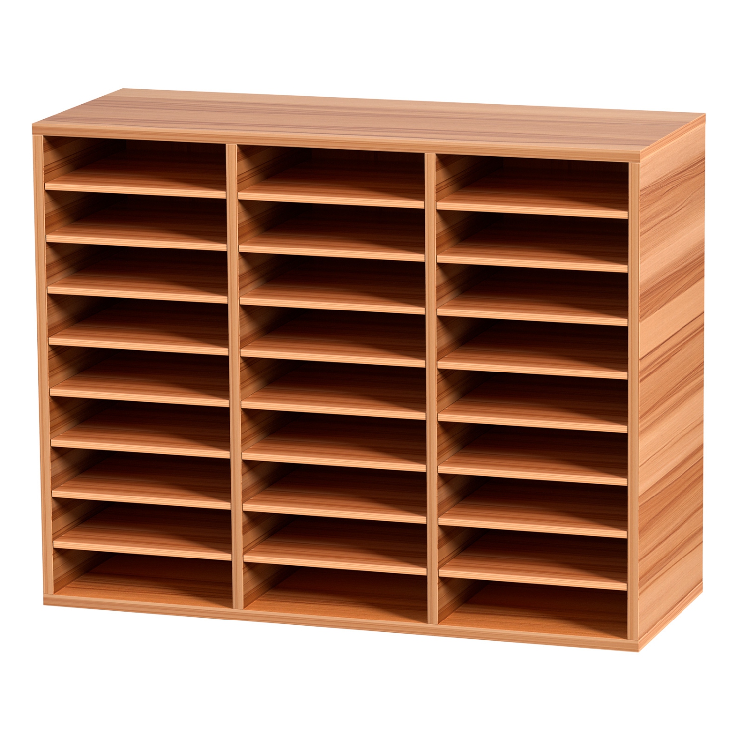 Meuble de rangement en bois à 27 compartiments VEVOR, tablettes ajustables, centre de courrier en panneaux de fibres à densité moyenne, rangement