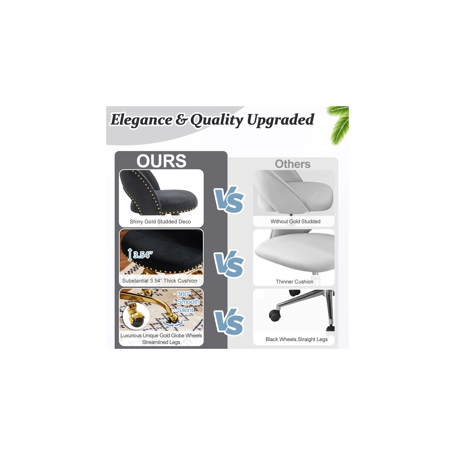 Chaise de bureau de bureau Chaise de bureau noire avec roulettes