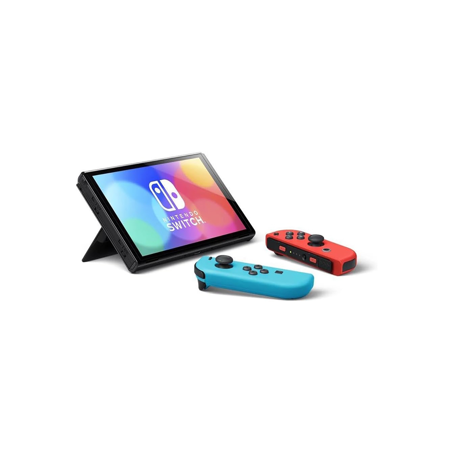 Refurbished - Nintendo Switch Console - OLED Model with Neon Blue and Red Joy-Con (Japanese Version, Same Power Specifications as North American