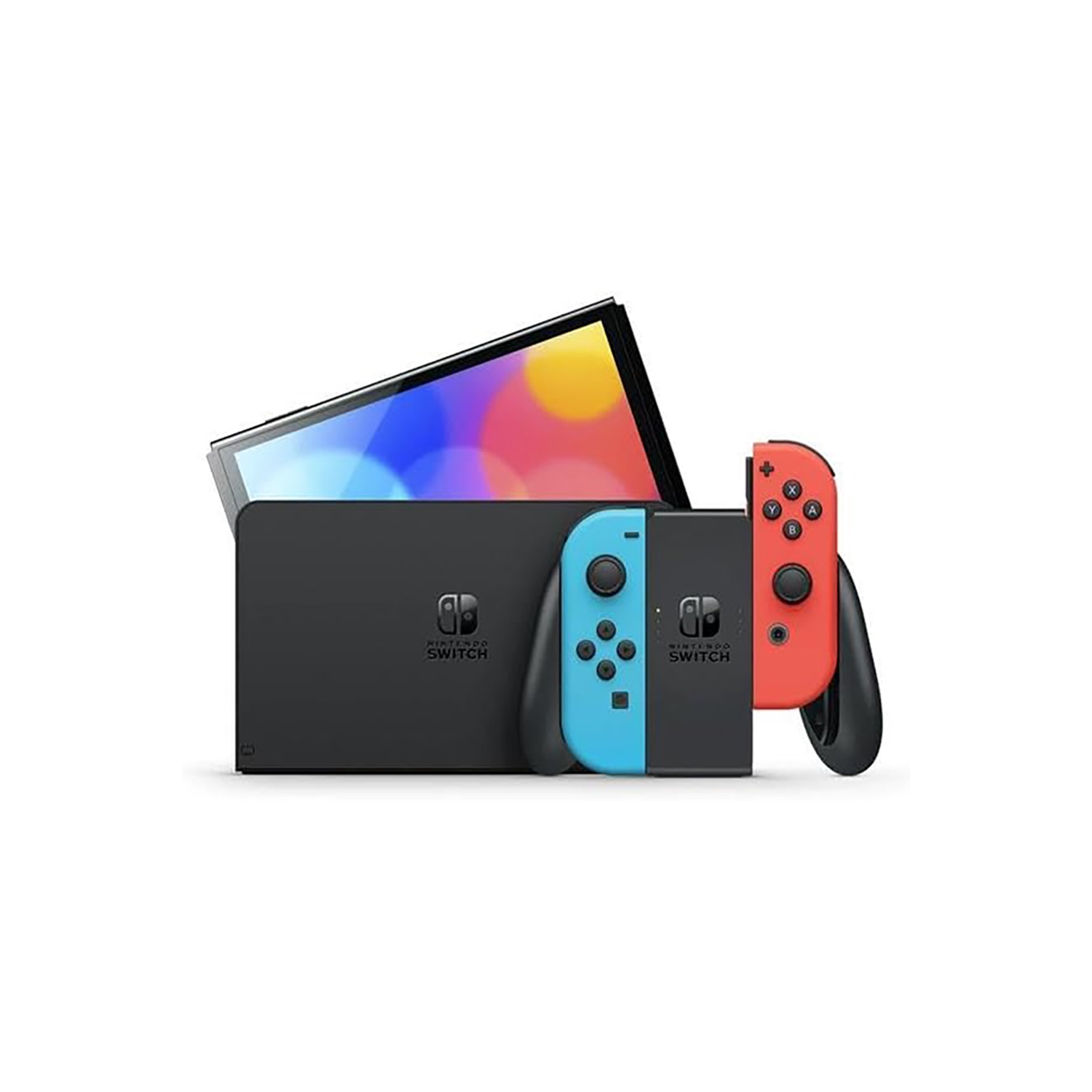 Refurbished - Nintendo Switch Console - OLED Model with Neon Blue and Red Joy-Con (Japanese Version, Same Power Specifications as North American