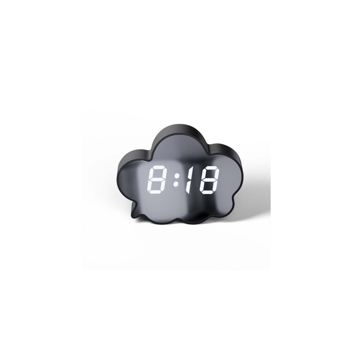 Cloud Mirror réveille-matin chambre salon intelligent induction à commande vocale alarme alarme alarme nuage amusante alarme - noir