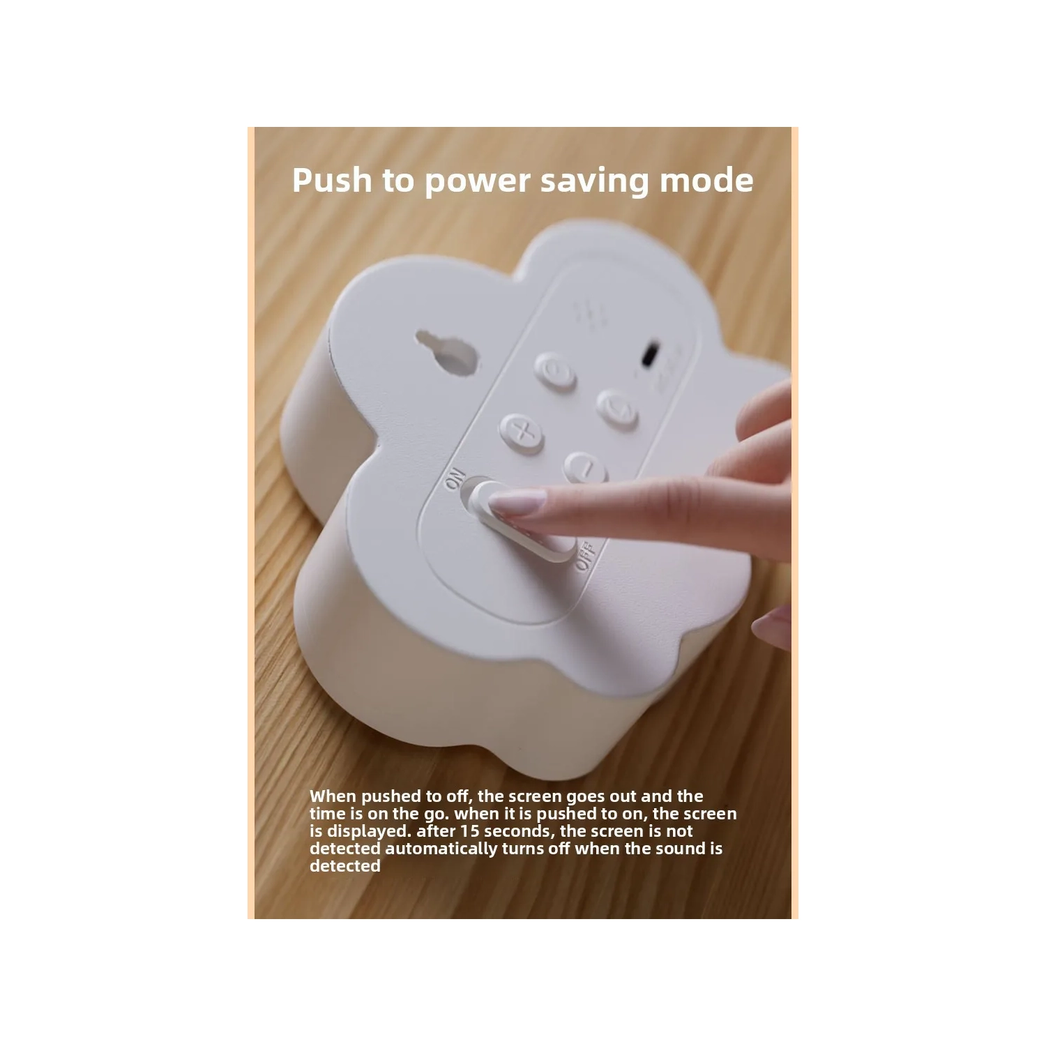 Cloud Mirror réveille-matin chambre salon intelligent induction à commande vocale réveil à rappel d'alarme nuage amusant - blanc