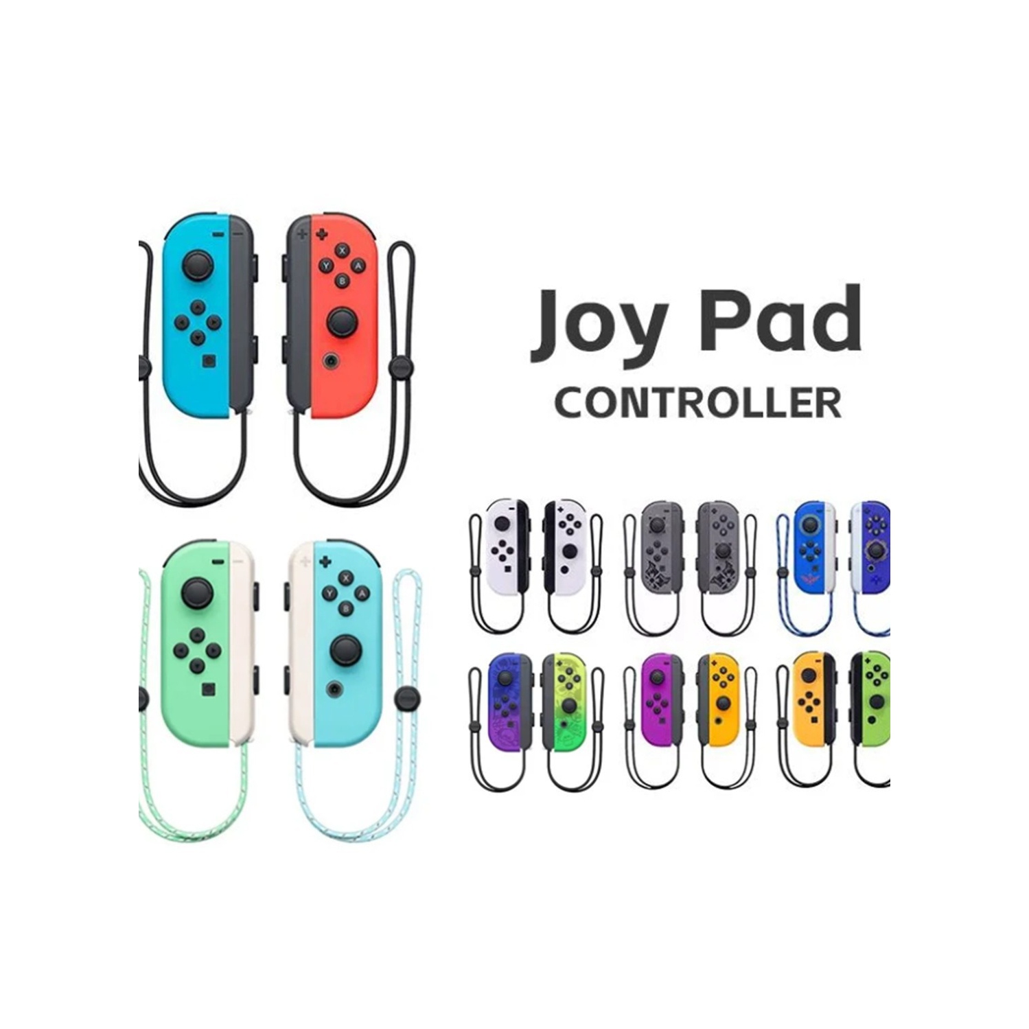 Switch controller game controller left and right wireless Bluetooth controller with one-button wake-up Joycon dual vibration motor- purple orange +