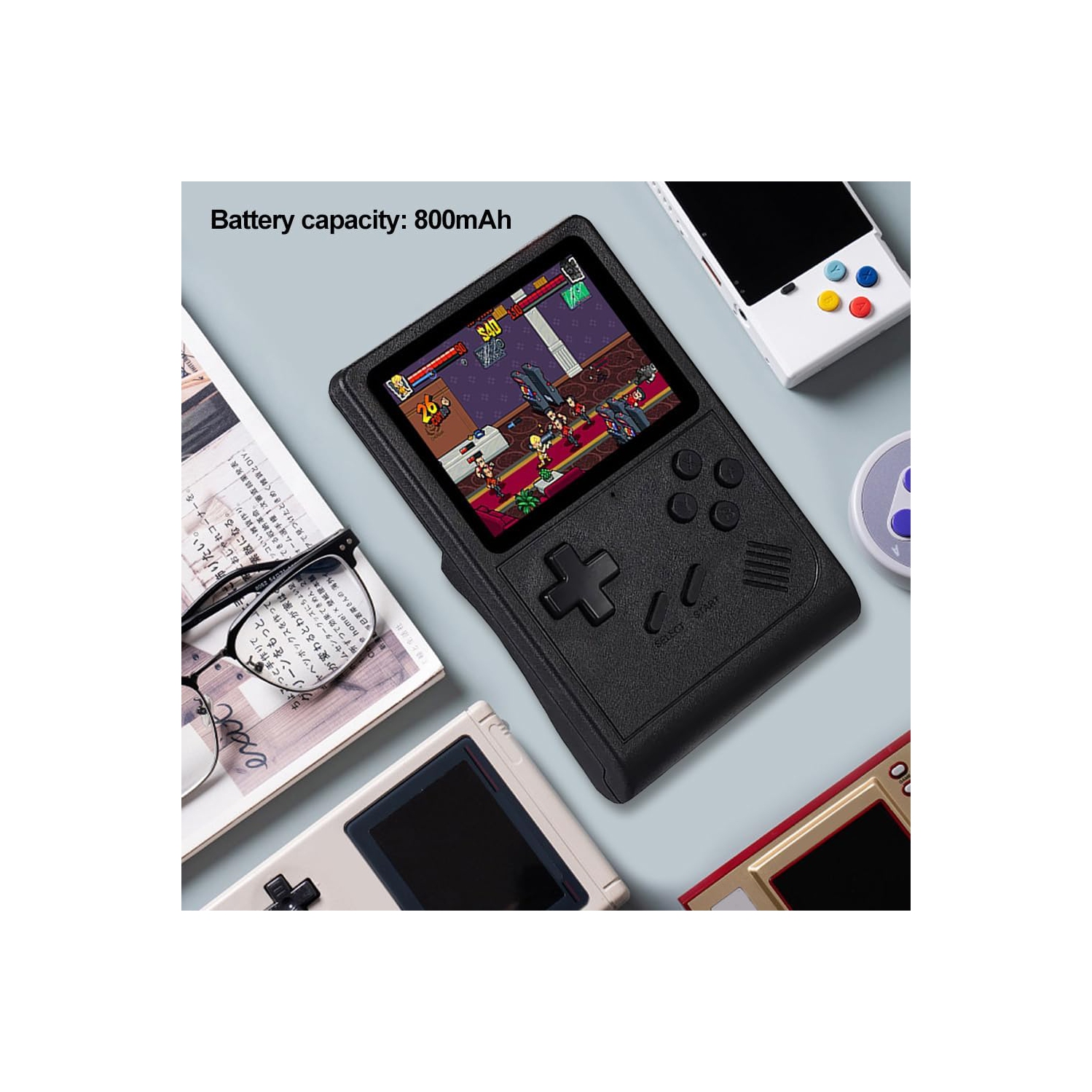 3.5 Inch Retro Handheld Game Console-6000+ Classic Games, Support Multiple Emulators,Custom Controls - Portable Game Console, Great Gift for Boys and