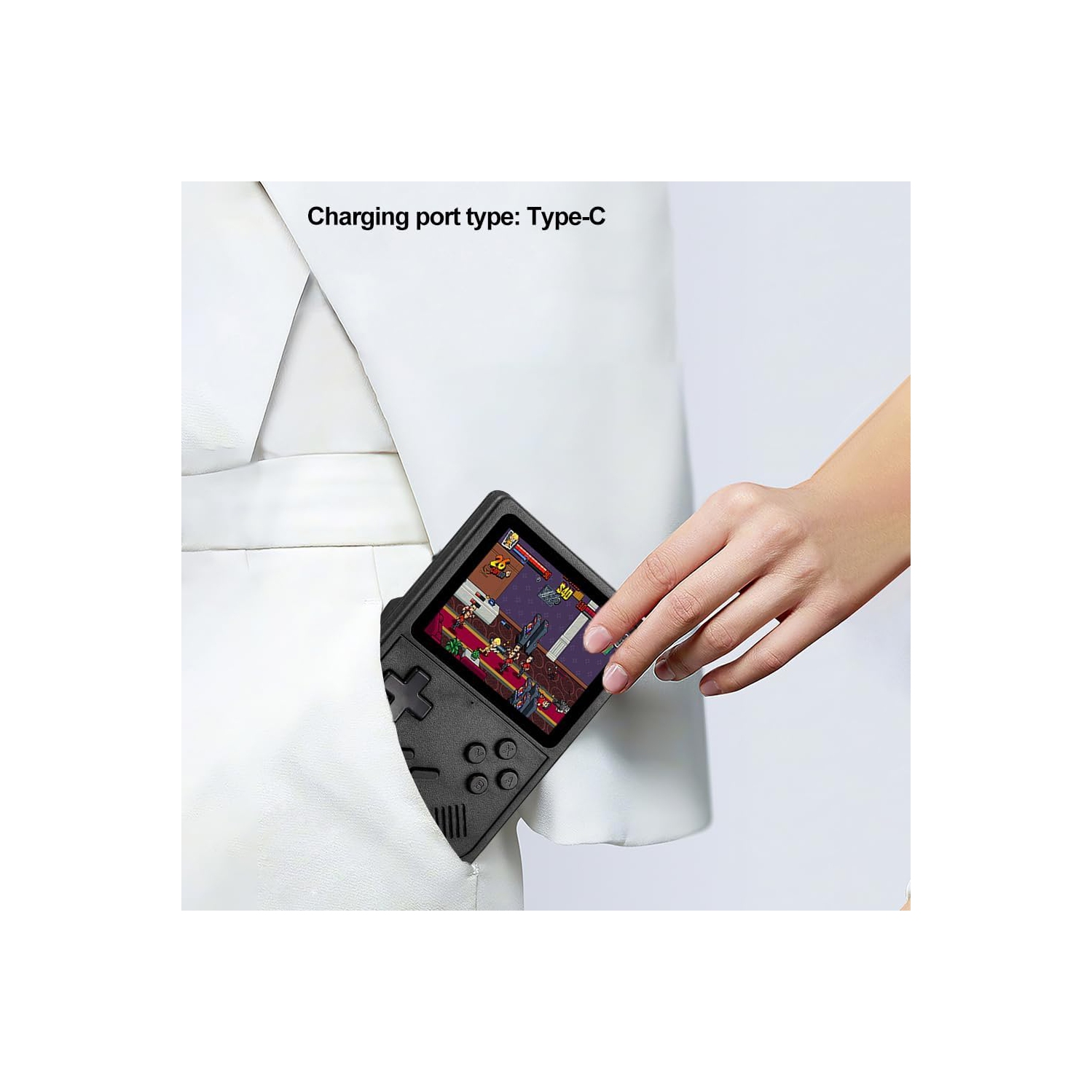 3.5 Inch Retro Handheld Game Console-6000+ Classic Games, Support Multiple Emulators,Custom Controls - Portable Game Console, Great Gift for Boys and