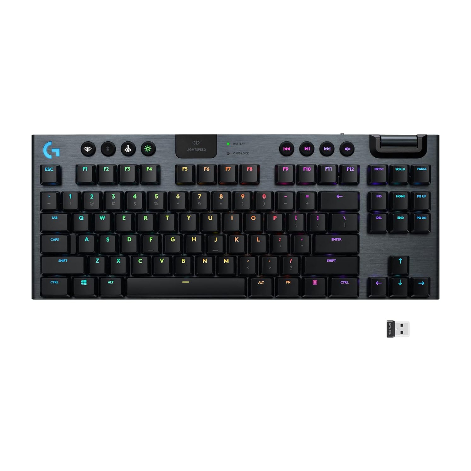 Remis à neuf - Clavier de jeu mécanique sans fil RVB G915 TKL Lightspeed de Logitech - Clicky (920-009529)