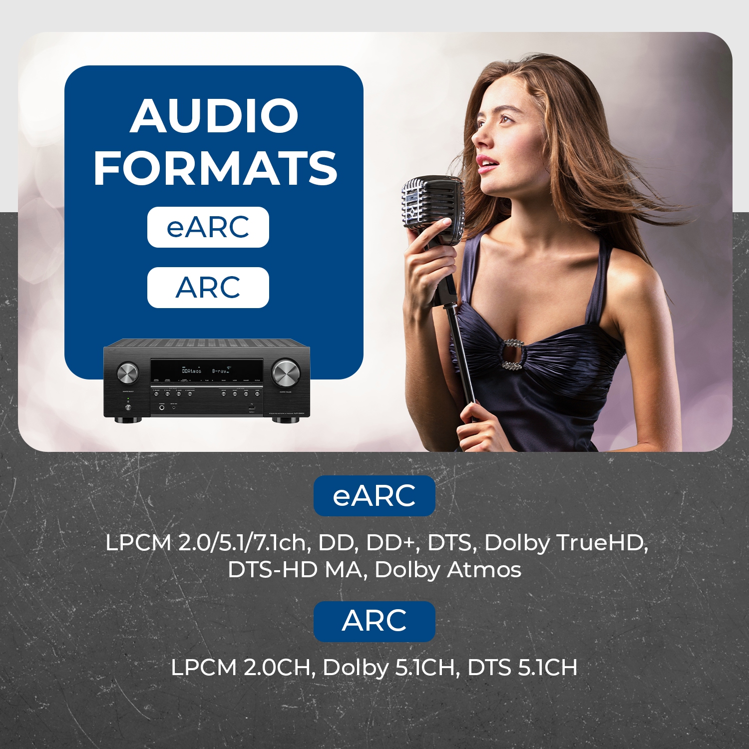 Prolongateur audio HDMI™ eARC/ARC OREI - 165&nbsp;pi (EARC-EX165-K)