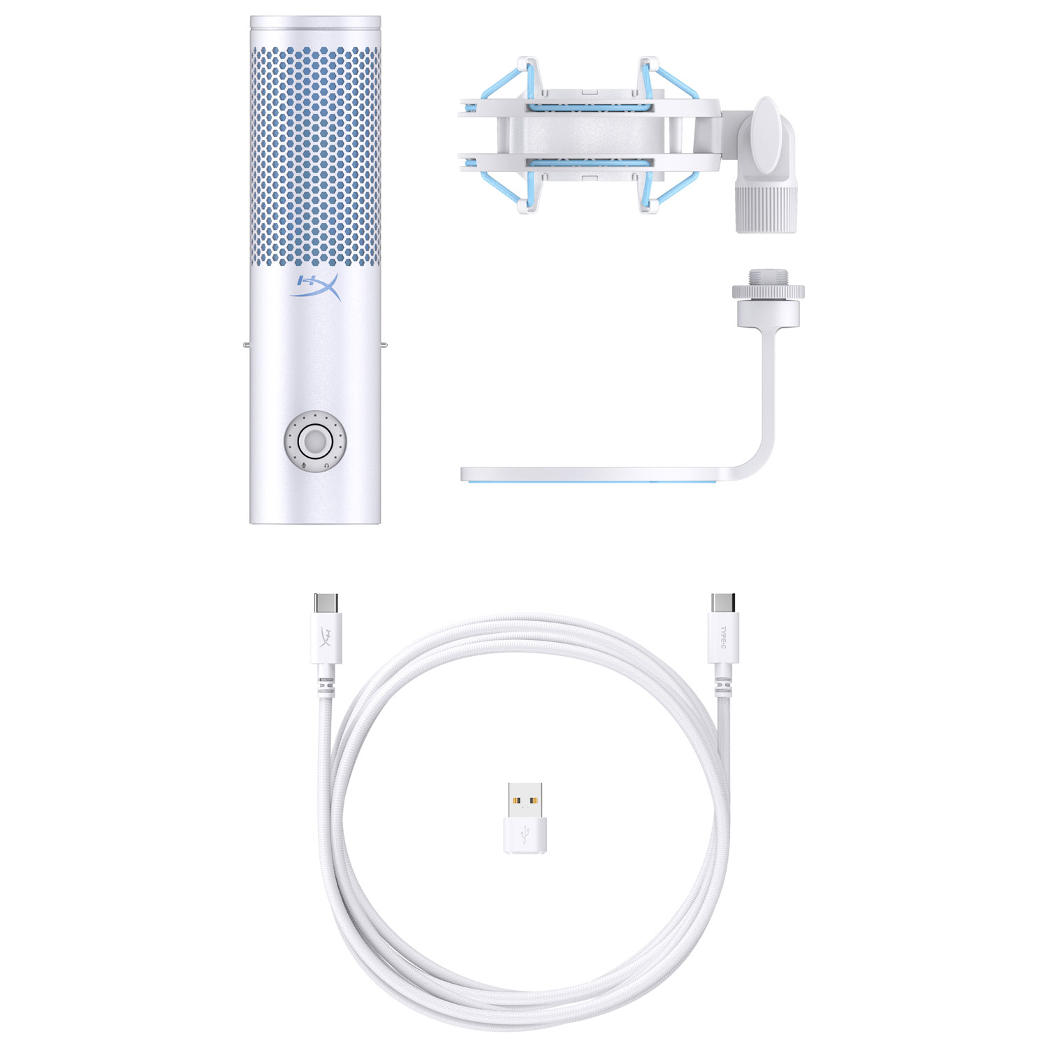 HyperX QuadCast 2 Gaming USB Microphone - Frost