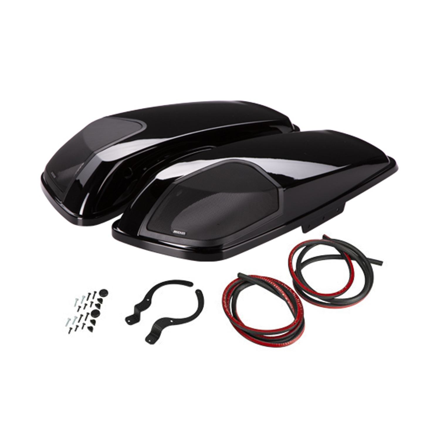 Kicker 46HDBLVB Custom-fit Bag Lids for Select 2014+ Harley Davidson - Vivid Black