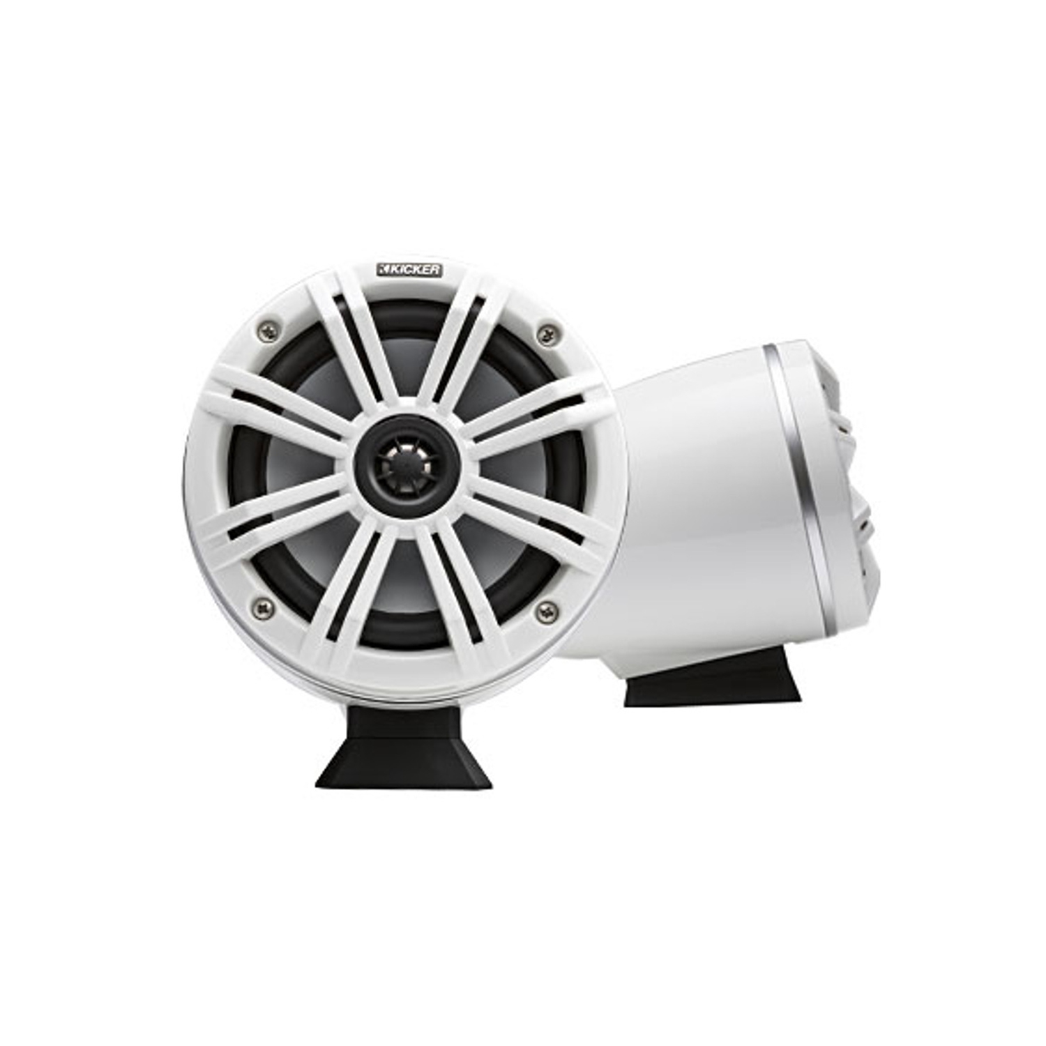 Kicker 46KMFC65W 6.5" Marine Coaxial Tower Speaker System - White
