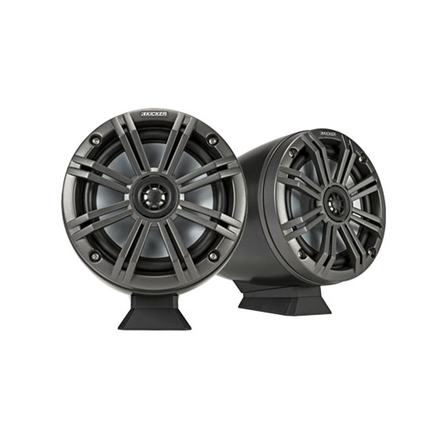 Kicker 46KMFC65 6.5" Marine Coaxial Tower Speaker System - Black