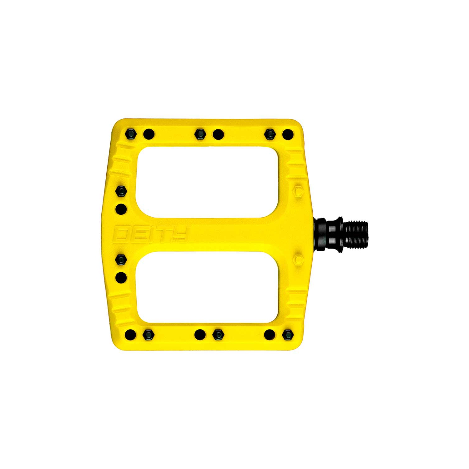 Deity, Deftrap, Platform Pedals, Body&nbsp;: Nylon, Broche&nbsp;: CR-Mo, jaune, paire