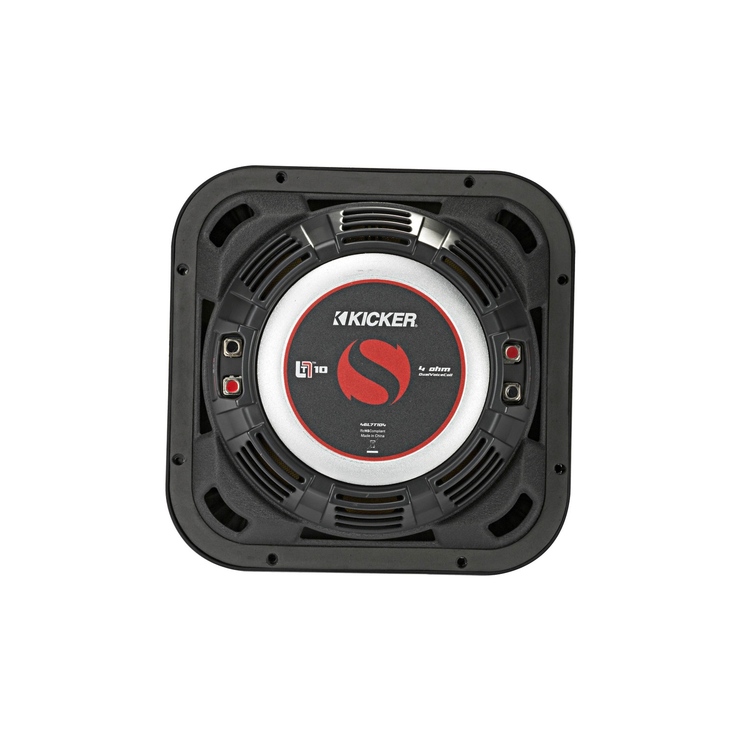 Kicker 46L7T104 L7T Series 10" 500W RMS Shallow-Mount Subwoofer - Dual 4 Ohm