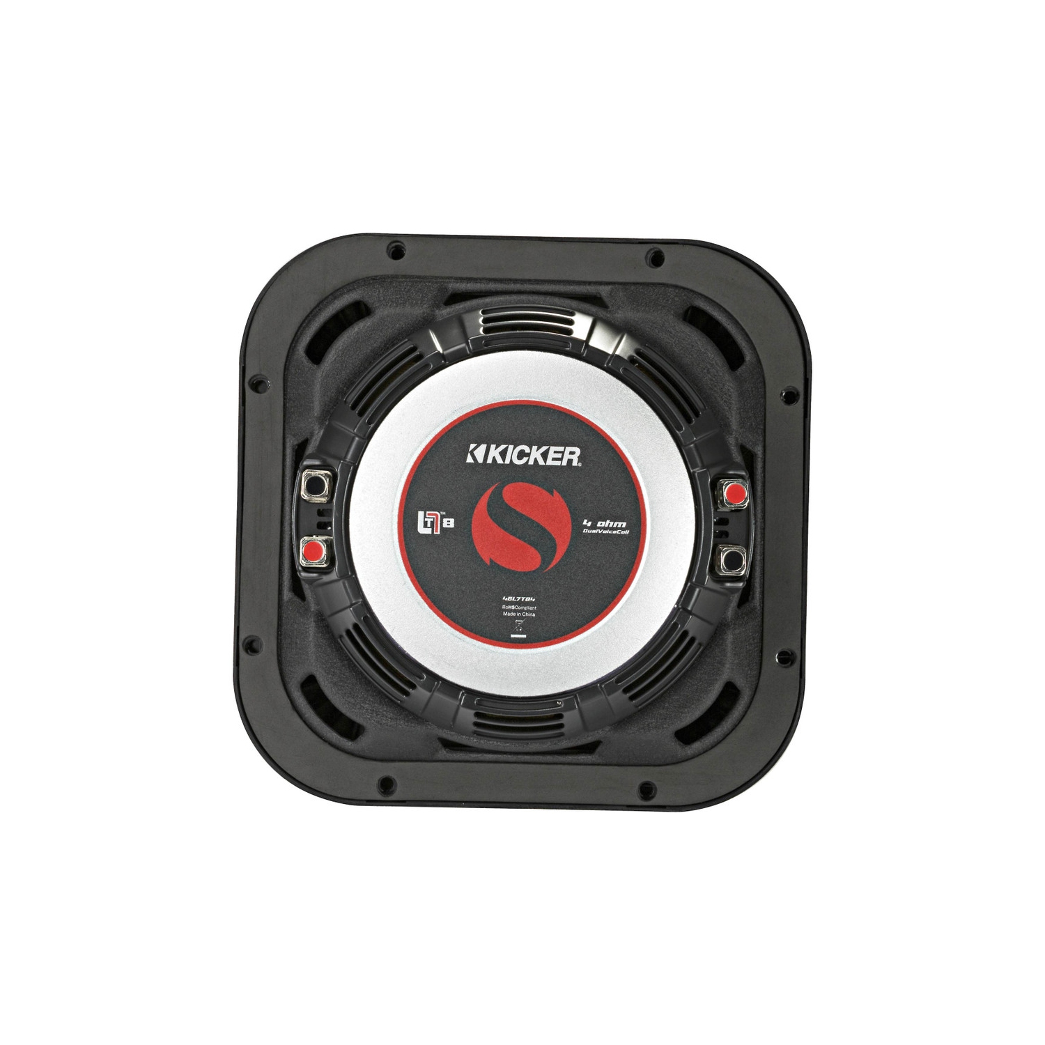 Haut-parleur d'extrêmes graves peu profond 350&nbsp;W 46L7T84 L7T 8&nbsp;po Kicker - 4&nbsp;Ohm double