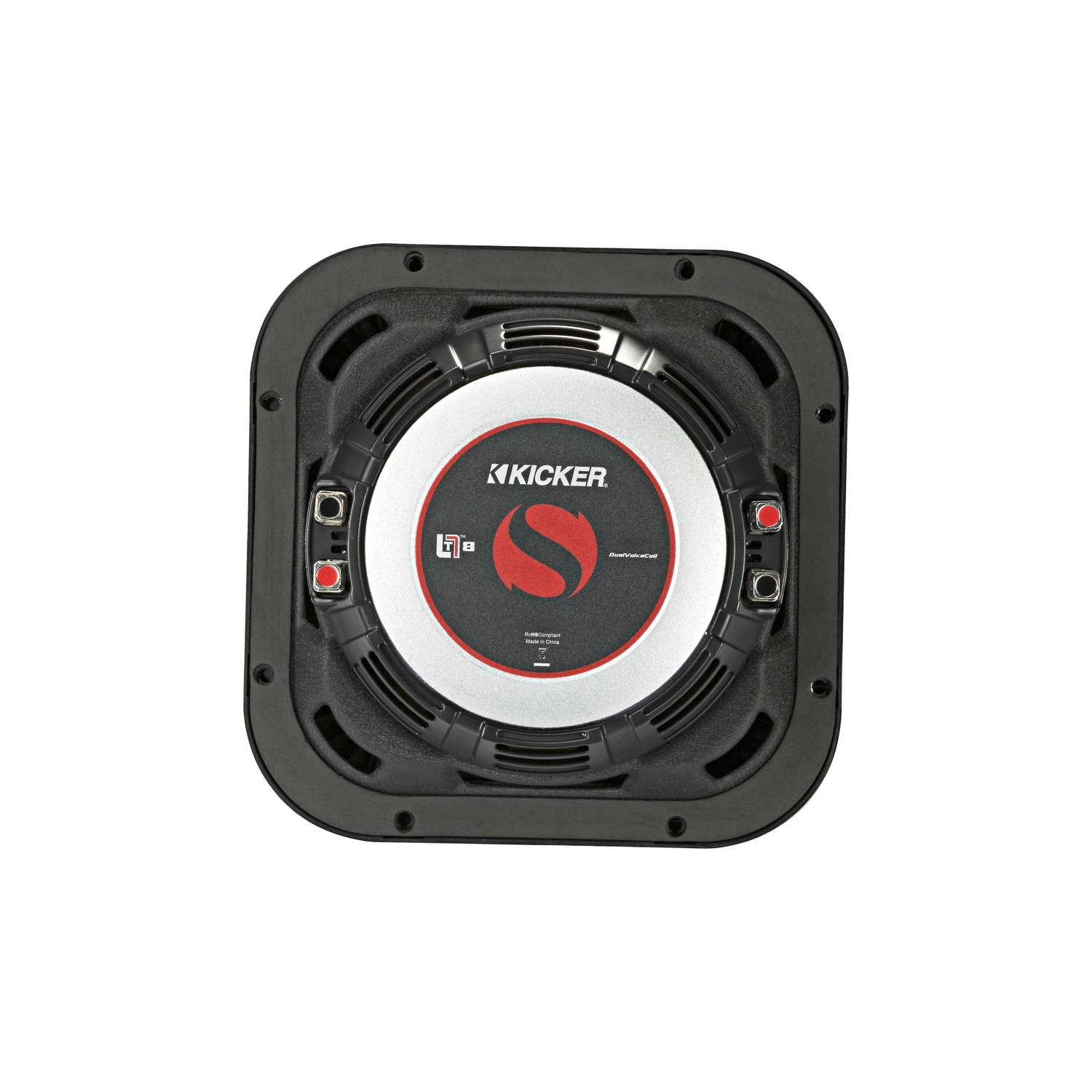 Haut-parleur d'extrêmes graves peu profond 350&nbsp;W 46L7T82 L7T 8&nbsp;po Kicker - 2&nbsp;Ohm double