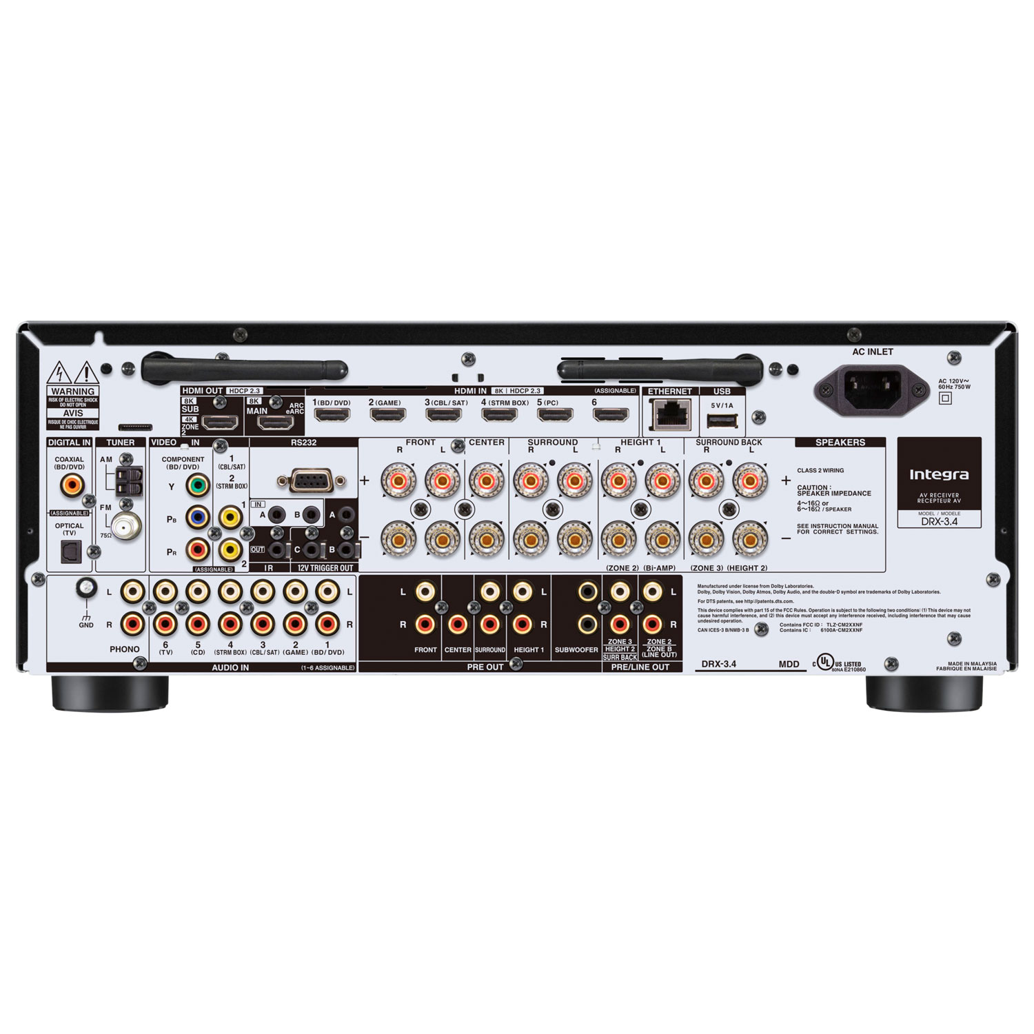 Récepteur AV réseau Ultra HD 4K 9.2 canaux DRX3.4 d'Integra Onkyo - Partenaire de détail exclusif