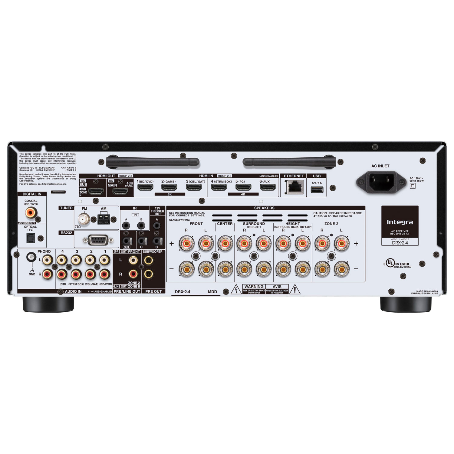 Récepteur AV réseau Ultra HD 4K 7.2 canaux DRX2.4 d'Integra Onkyo - Partenaire de détail exclusif