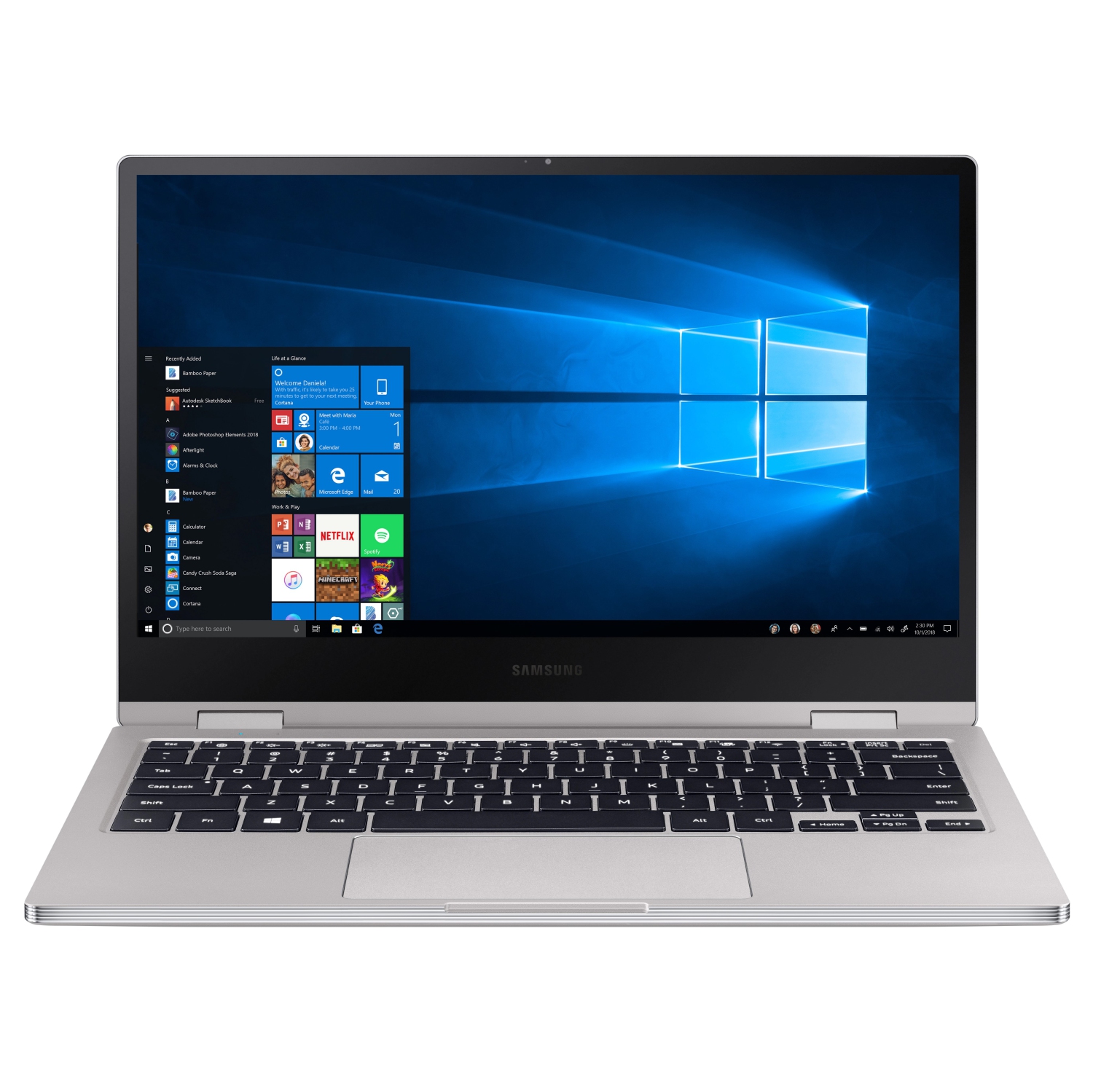 Samsung Notebook 9 PRO NP930MBE, 13.3" FHD (1920X1080) 2-in-1 Laptop, Core i7 8th Gen (1.80Ghz), 8Gb RAM, 256Gb SSD, Windows 11 (Refurbished - Good)