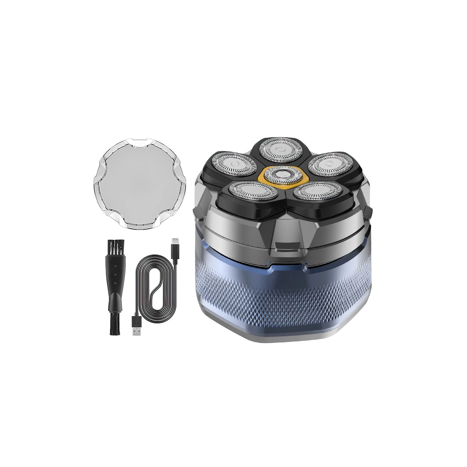 Men Electric Shaver 6D Magnetic Head Shaver for Bald Men Shaving Rotary Shaver Grooming Waterproof Wet and Dry