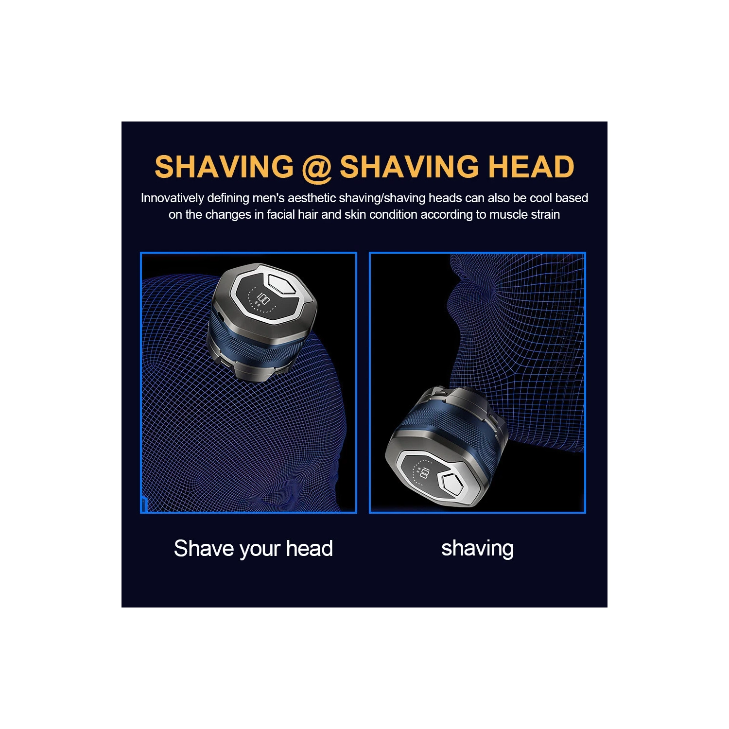 Men Electric Shaver 6D Magnetic Head Shaver for Bald Men Shaving Rotary Shaver Grooming Waterproof Wet and Dry