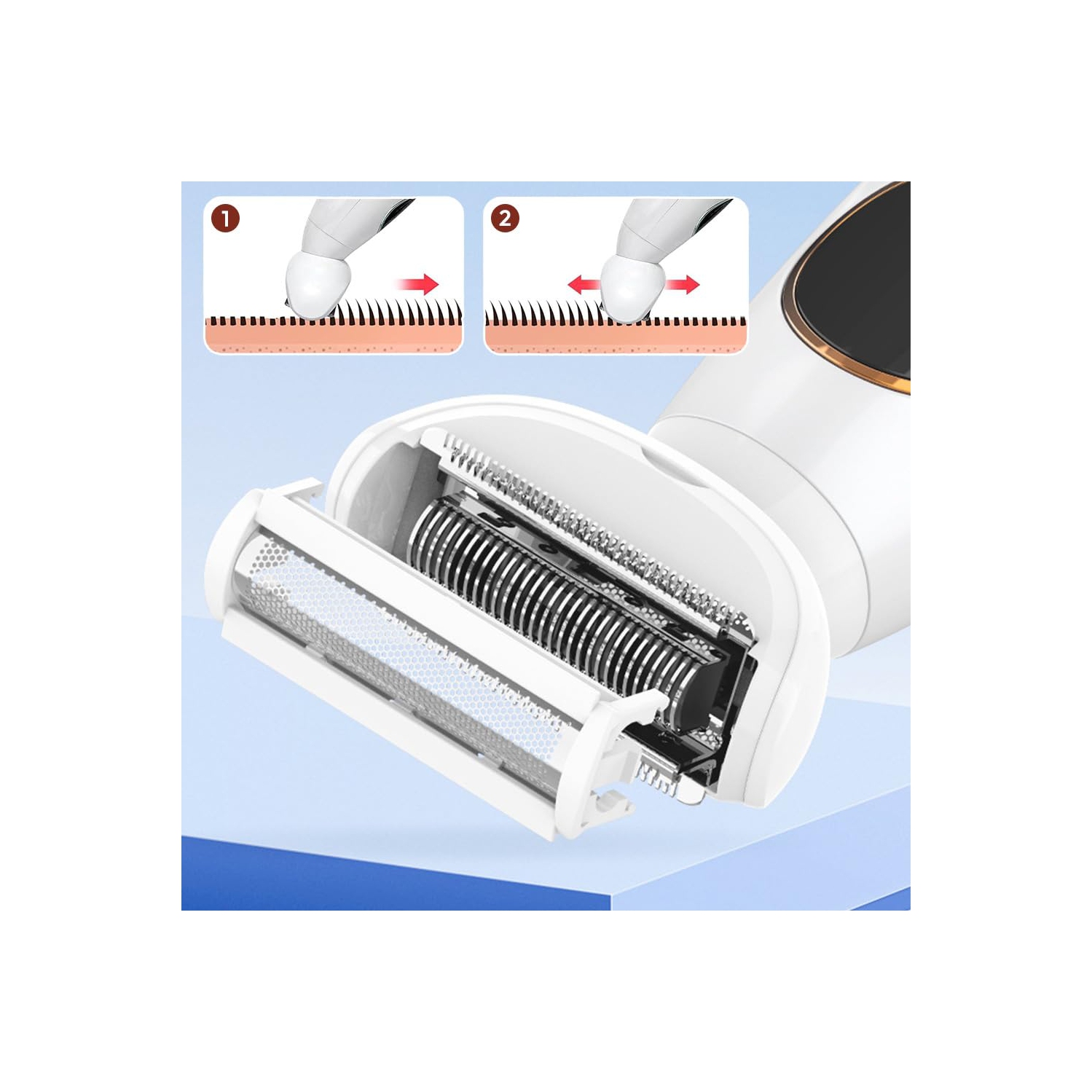 Rasoir pour femmes, rasoir intime 5-en-1 pour femmes, rasoir électrique, tondeuse étanche IPX7 pour le corps, les aisselles, le bikini, les sourcils