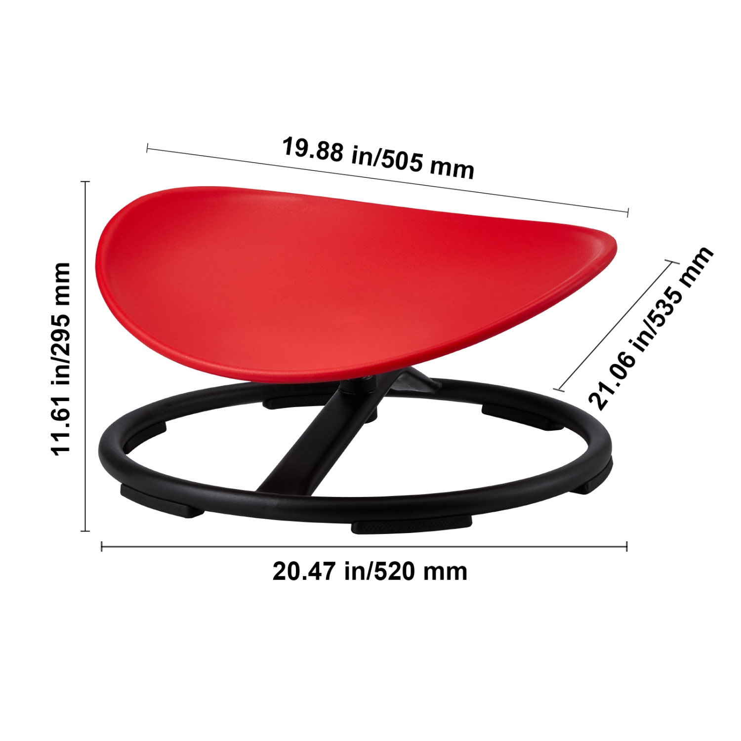 VEVOR 220 LBS Capacity Kids Swivel Chair, Sensory Spinning Chair, Autistic Kids Sensory Toy Chair with Non-Slip Metal Base, Chair for Coordination