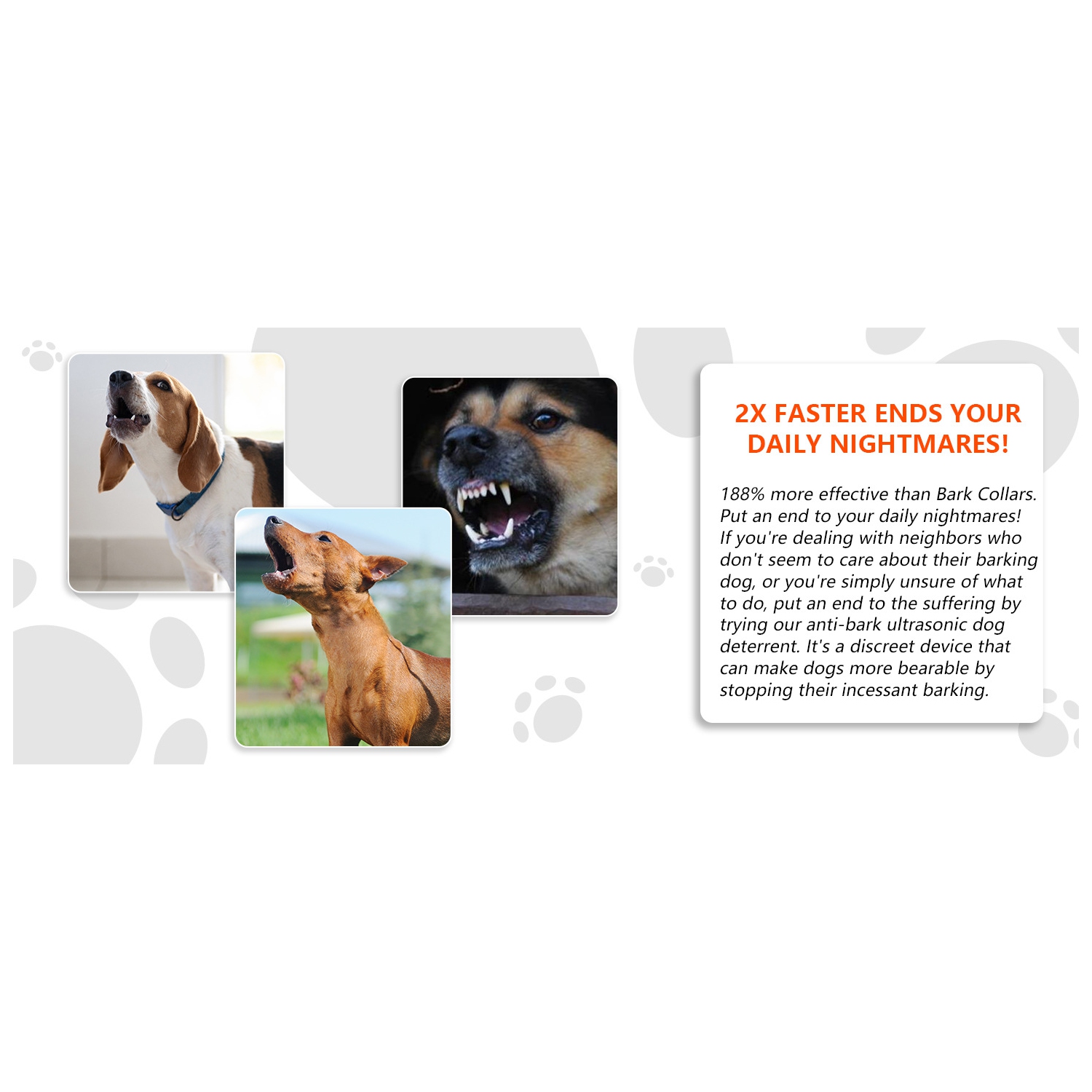 New Automatic Ultrasonic Bark Stopper, Dog Training Device, Anti-Barking, Safety Bark Stopper - Black with Three-Level Intelligent Sensitivity