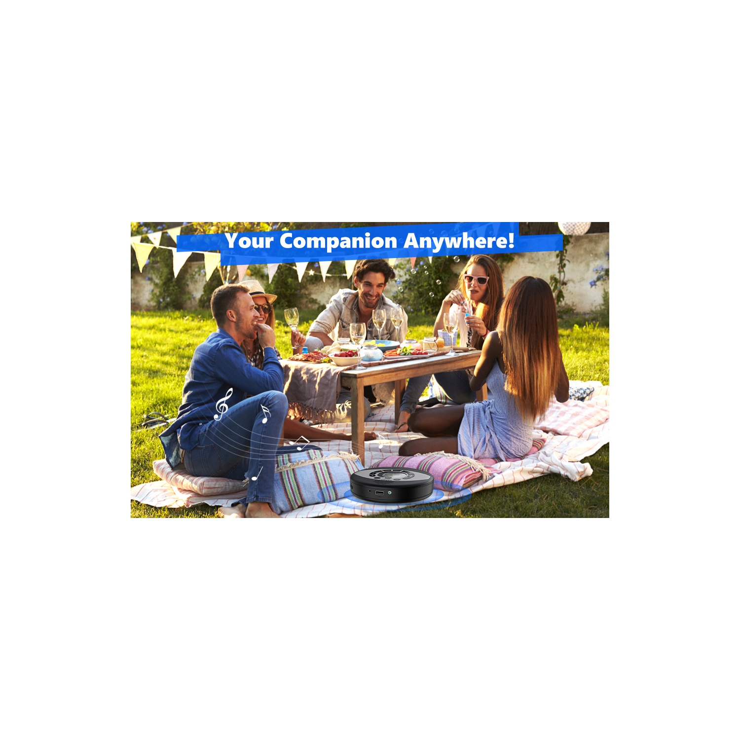 Lecteur CD portatif Lecteur de musique CD Interface RCA Home Répéter la petite enfance Lecteur de CD anglais Walkman mp3 - noir