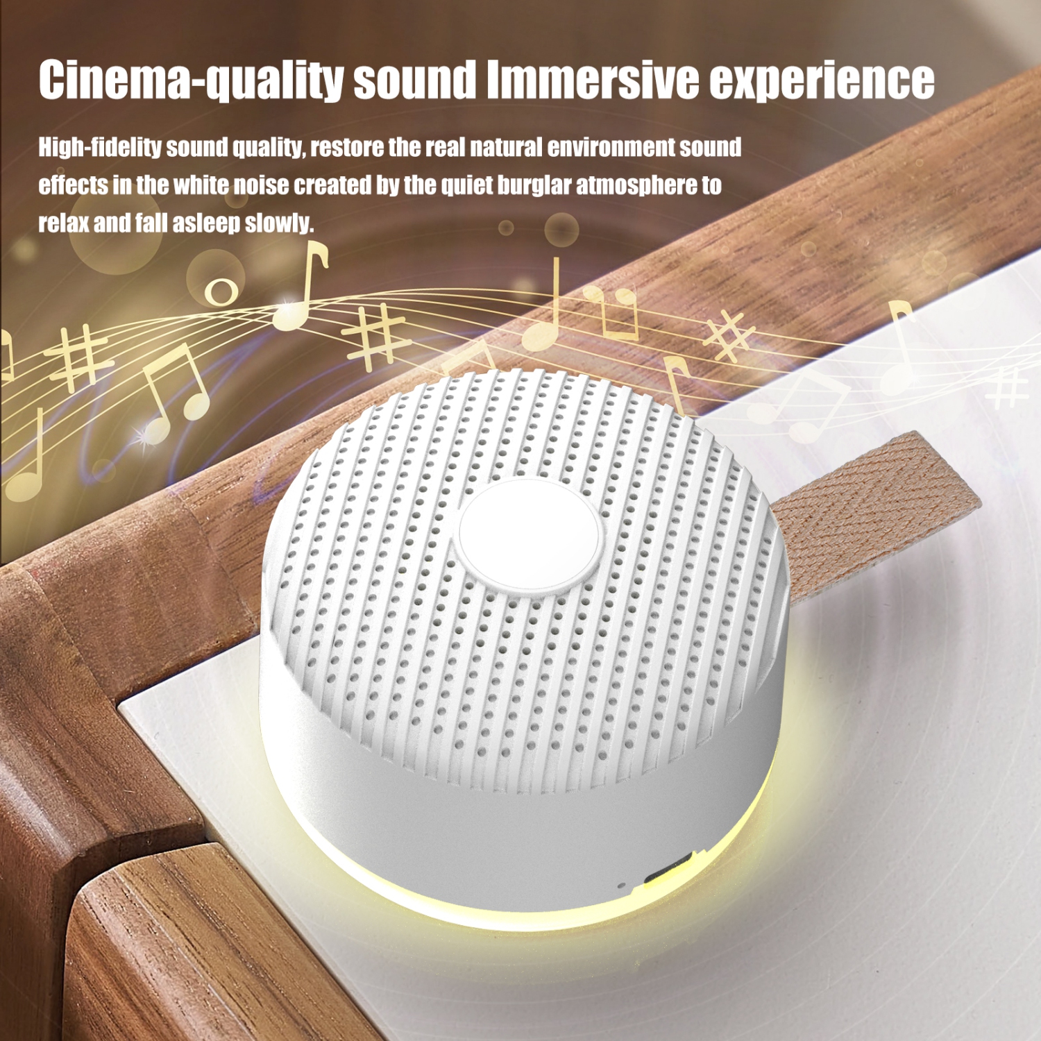 Machine à bruit blanc - Appareil sonore portatif pour bébé adulte, Lecteur à bruit blanc avec minuterie de veilleuse, Pour le bureau et le sommeil,