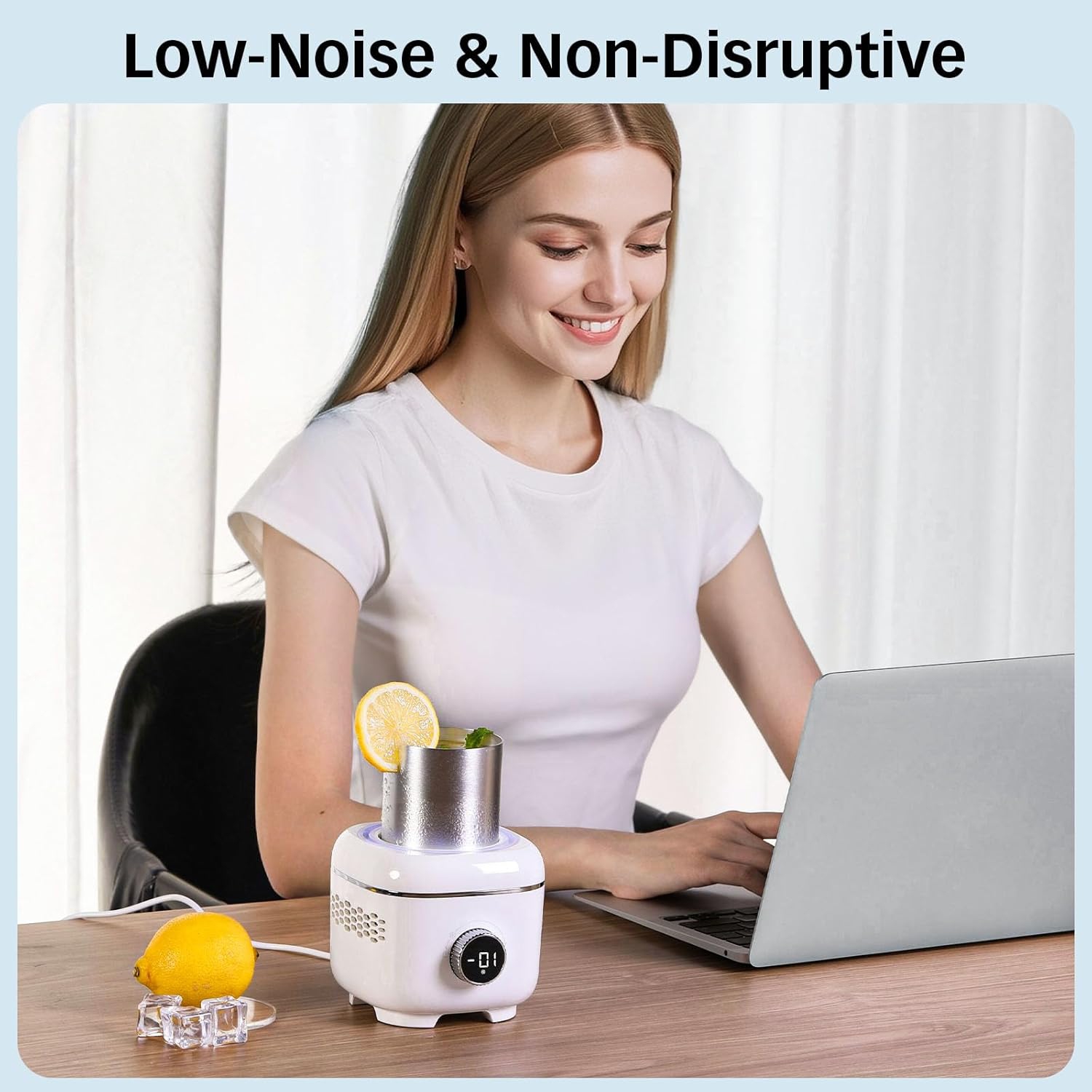 2 in 1 Smart Cooling Cup for Drinks,Cup Cooler and Warmer for Desktop,Small Can Cooler,Fast Cooling & Heating Cup for Coffee Milk Beer Chiller