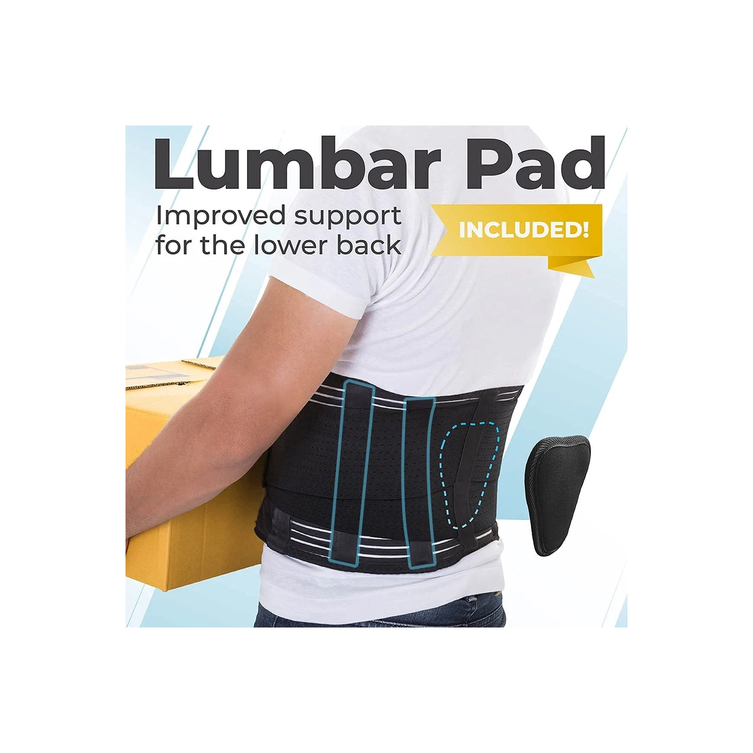 Back Support Belt Relief Back Pain, Sciatica, Herniated Disc, Scoliosis and more -Breathable Mesh Design with Lumbar Pad For Home & Lifting At Work