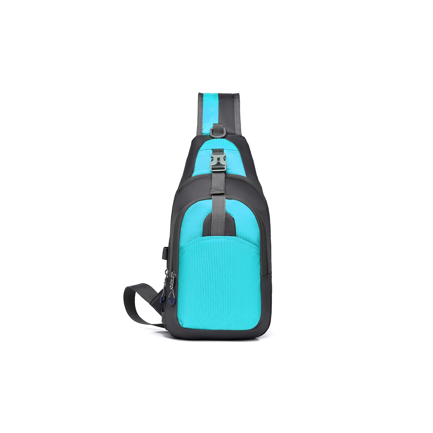 Sac de poitrine décontracté pour hommes et femmes Sac messager multifonctionnel Sac à bandoulière léger Sac de téléphone mobile extérieur grande