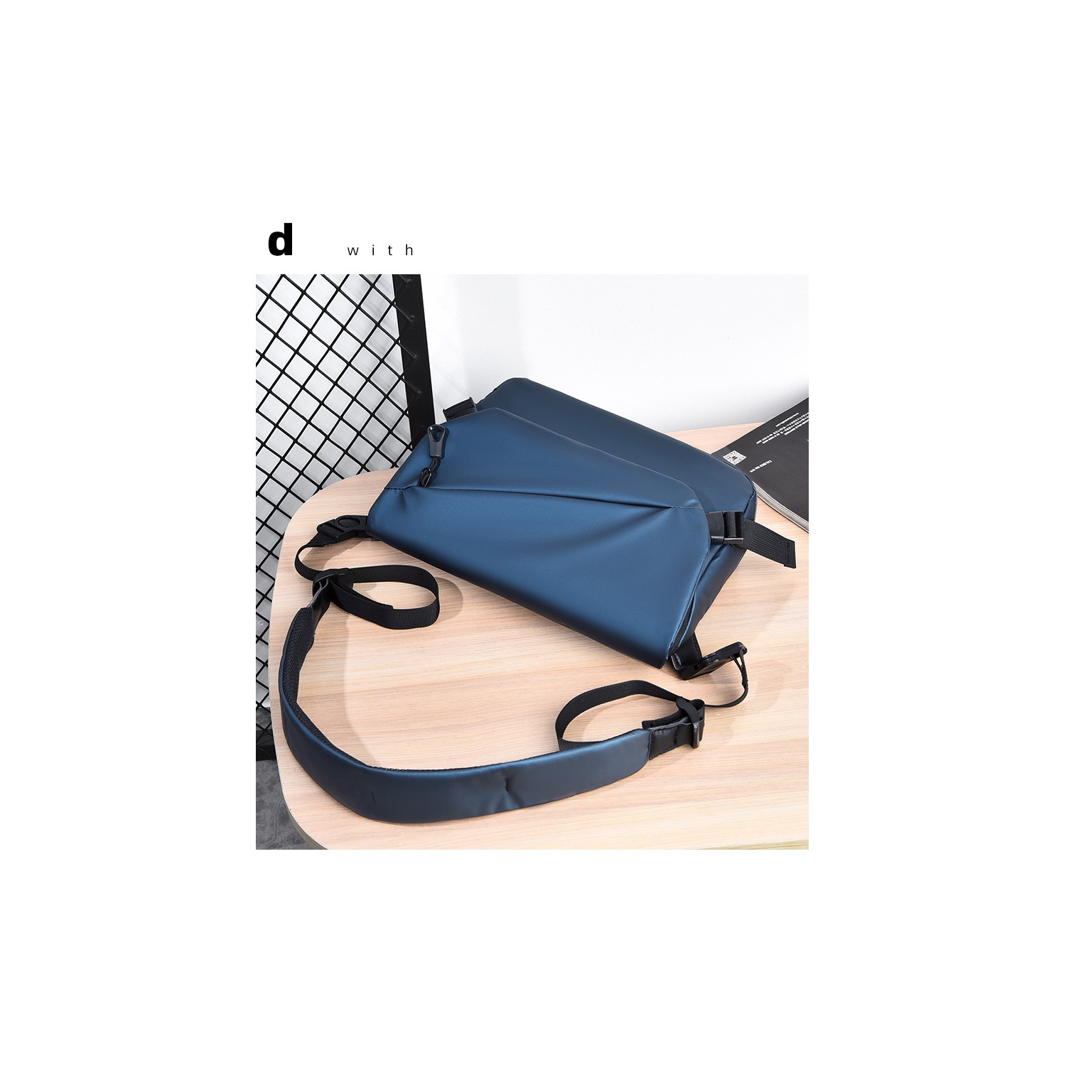 Crossbody bag, lightweight outdoor design + street fashion one-shoulder leisure, unisex crossbody bag waterproof large capacity - blue