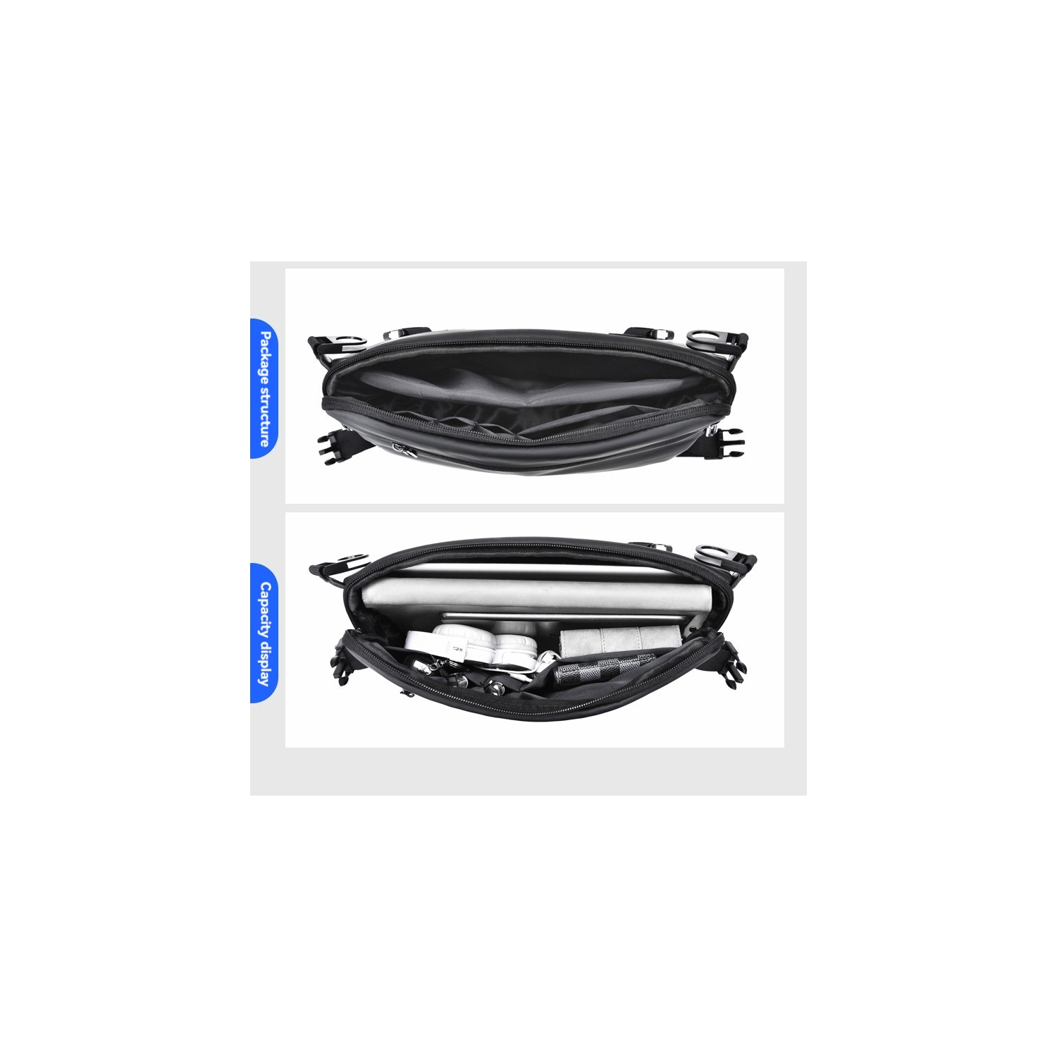 Crossbody bag, lightweight outdoor design + street fashion one-shoulder leisure, unisex crossbody bag waterproof large capacity - blue